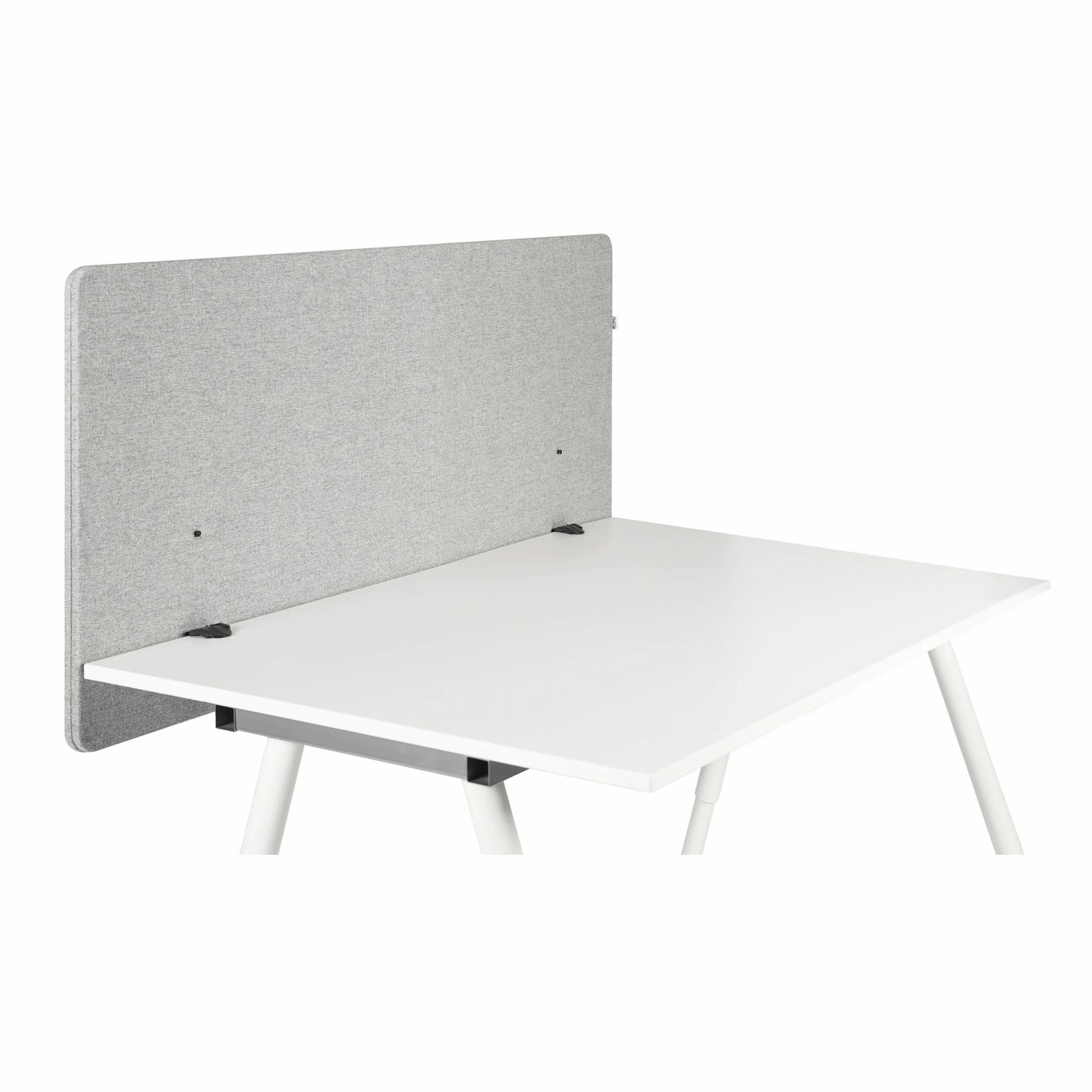 hjh OFFICE Separador acústico de Escritorio Partición de Mesa FLEXMIUT D Tejido 62 x 120 cm Tabique Gris Claro