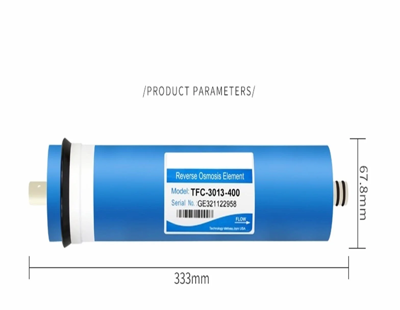 Filtro de agua, 2 uds 400 gpd filtro de ósmosis inversa membrana de ósmosis inversa HID 3013-400 RO membrana filtros de agua cartuchos filtro de ro