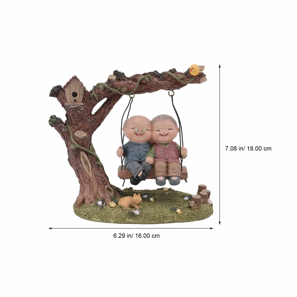 Cabilock 1 Figura Decorativa de Pareja de Novios de Resina para jardín, decoración de Mesa o Mesa