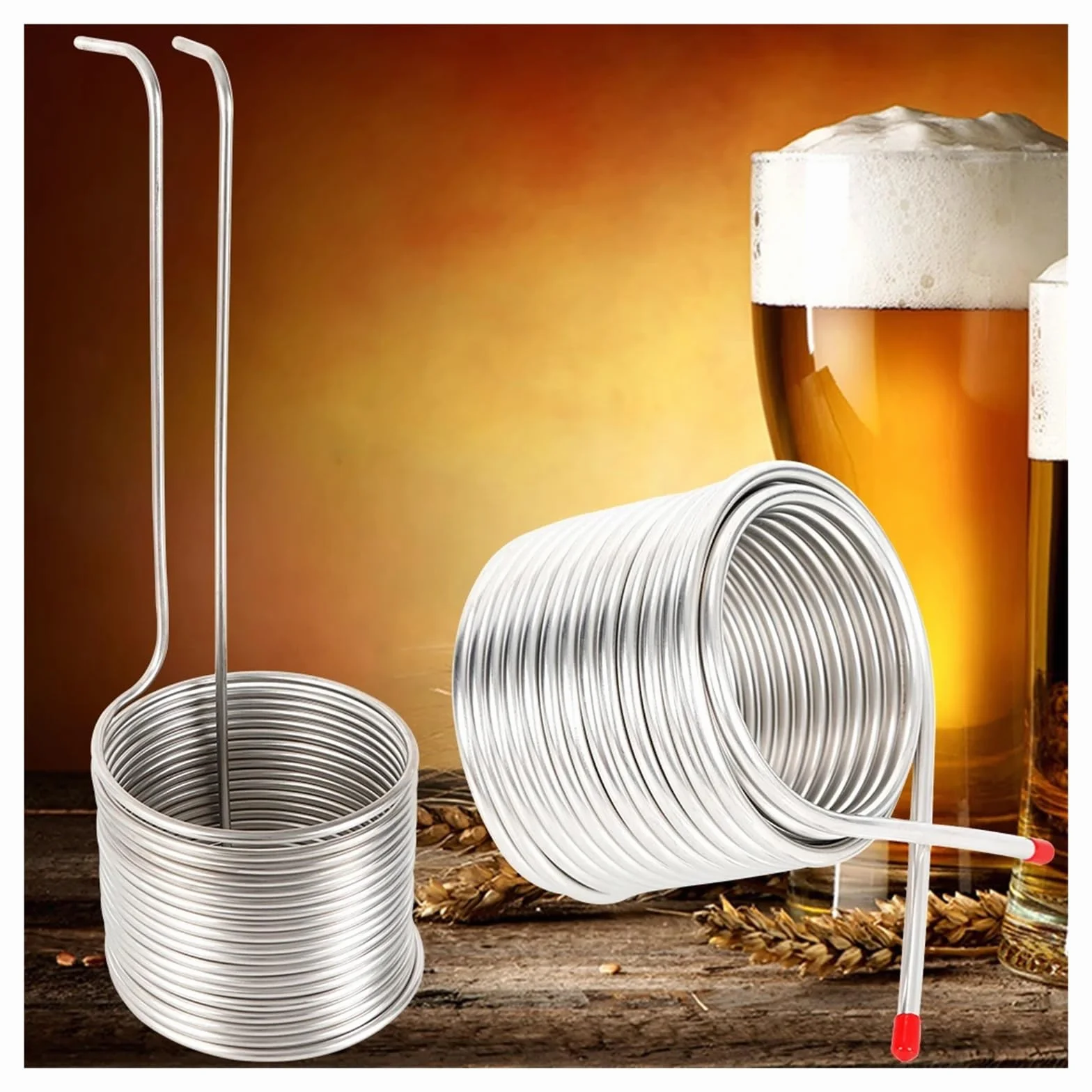 Enfriador de Mosto de Cerveza de Acero Inoxidable 304: serpentín de enfriamiento de Cerveza de enfriamiento eficiente Múltiples Aplicaciones