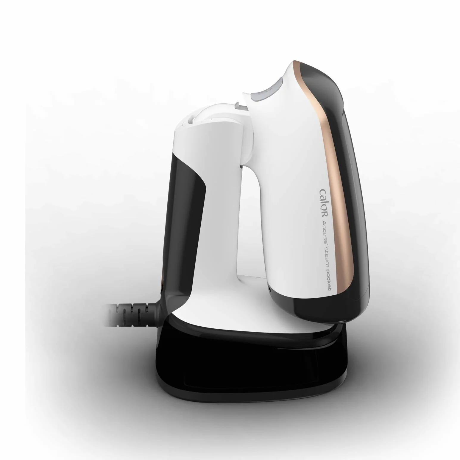 Calor Access Steam Pocket - Plancha de vapor (diseño ultracompacto con cabezal plegable listo en 15 segundos, 1300 W, flujo de vapor continuo de 19 g/minuto, ligero