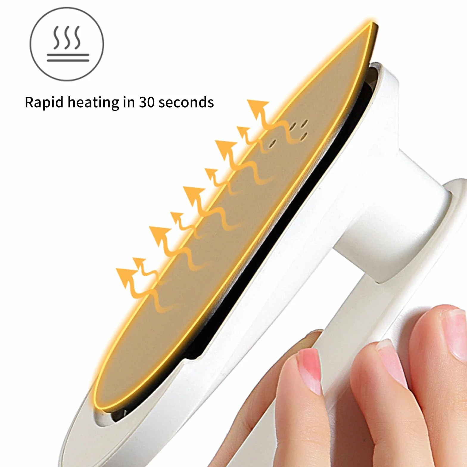 Zhoushen Máquina de planchar inalámbrica en miniatura, portátil, plancha para viajeros y estudiantes, mango giratorio de calentamiento rápido, mango giratorio