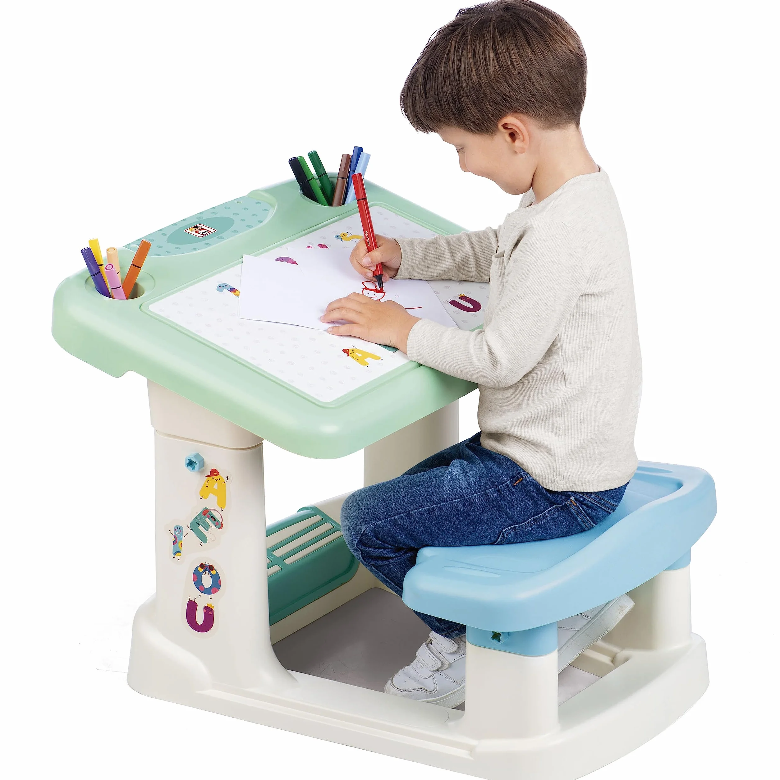 Chicos Mi Primer Pupitre Activity Escritorio Infantil con Gran Superfície de Trabajo y Compartimentos, A Partir de 24 Meses
