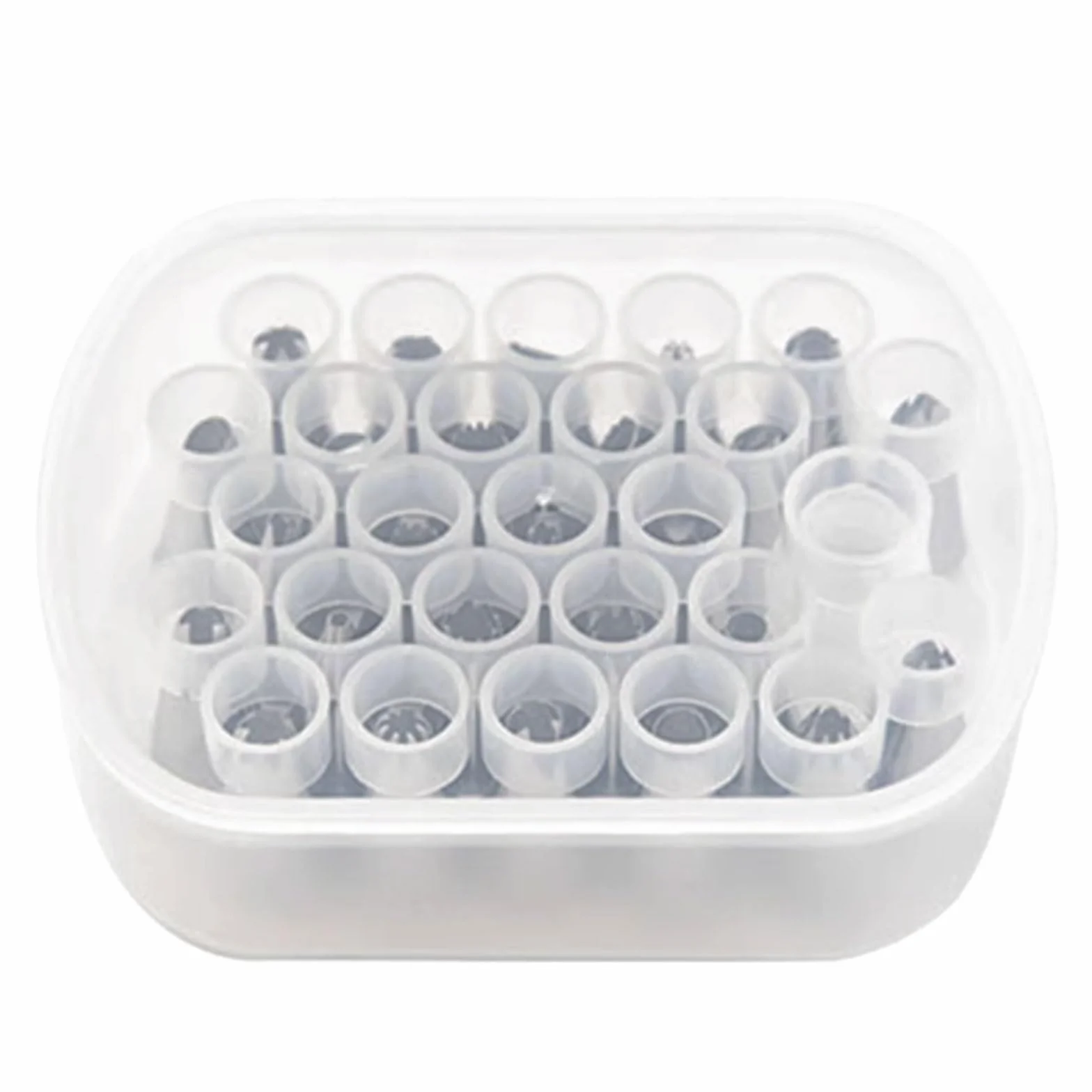 Juego de decoración Pasteles Acero Inoxidable 25 Piezas Completo con Caja Almacenamiento Herramientas for Hornear for Puntas pastelería Crema Mantequilla(Wei�)