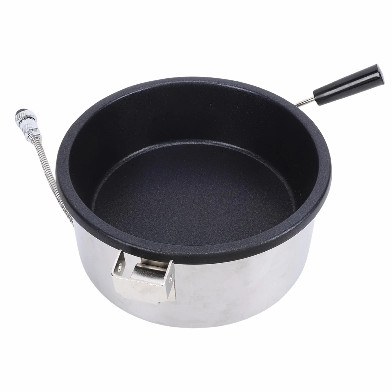 Bewinner Olla para Palomitas de Maíz de Acero Inoxidable, Máquina para Hacer Palomitas de Maíz de Gran Capacidad para Calefacción Eléctrica y de Gas, Compacta y Portátil para Uso Doméstico Familiar