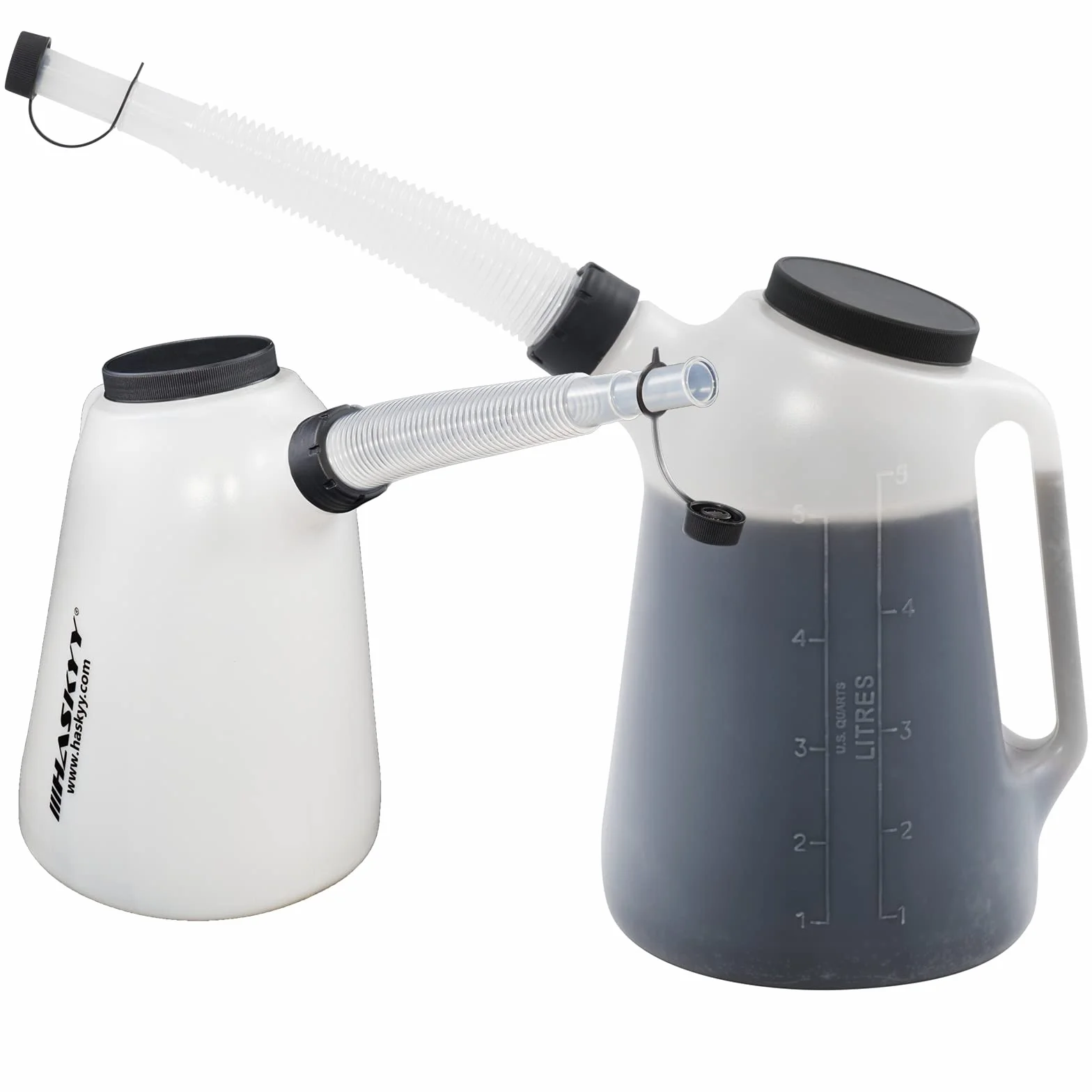 HASKYY Jarra Medidora Aceite Agua 5 L Blanco