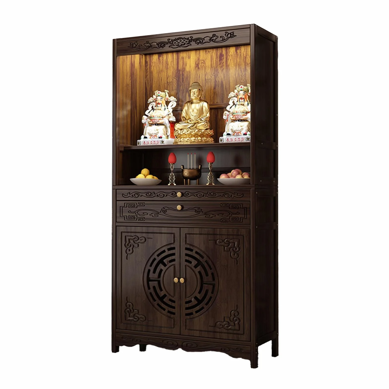Mesa De Ofrendas y Altar Compacto con Cajón,Superficie de Meditación y Oración para Decoración Budista y Día de Muertos,Mueble Personal para Rituales y Altar Casa