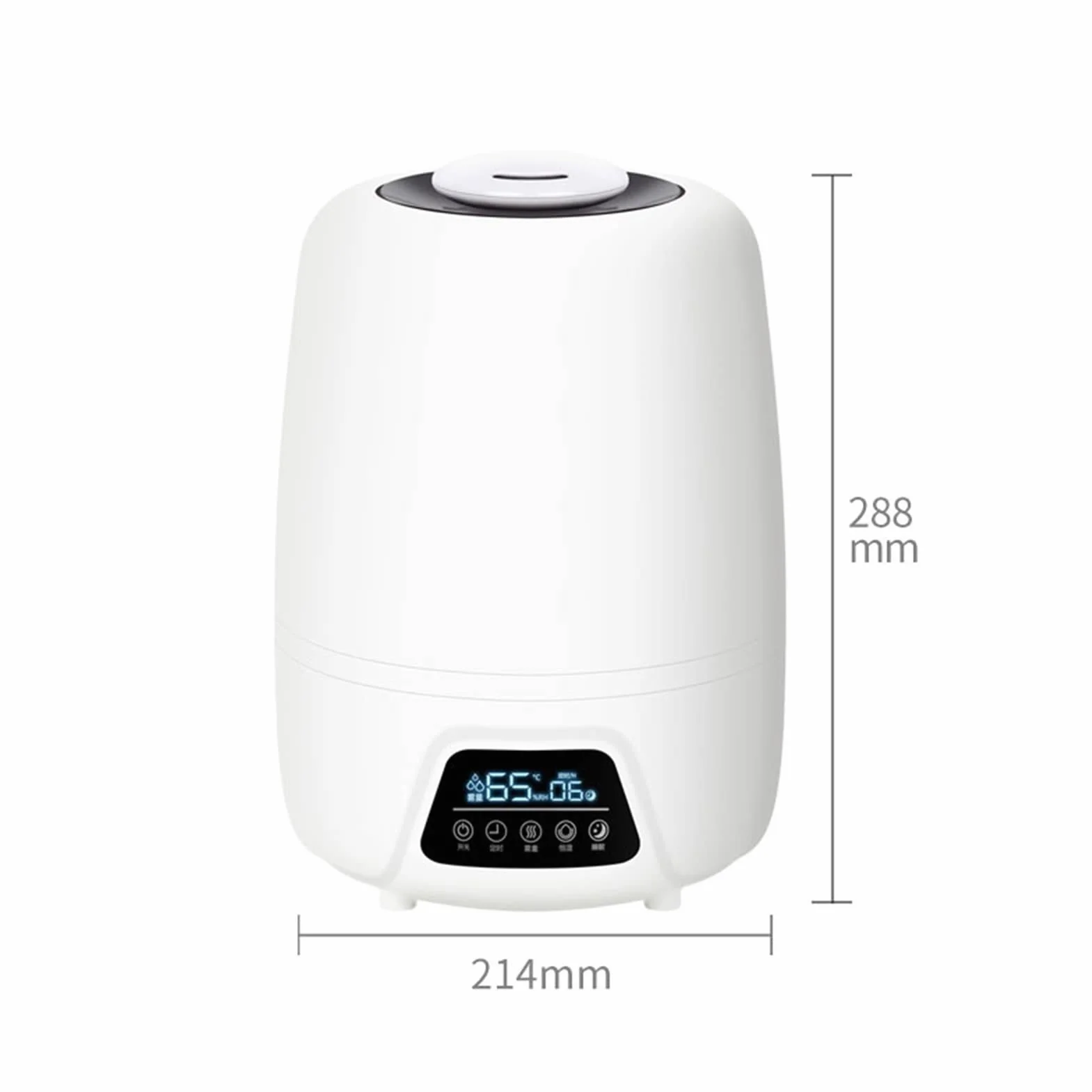 Humidificadores de Aire Humidificador silencioso del hogar Dormitorio 5L Humidificador de gran capacidad: humedad constante inteligente y apagado automático: humidificador de tiempo con bandeja de ace