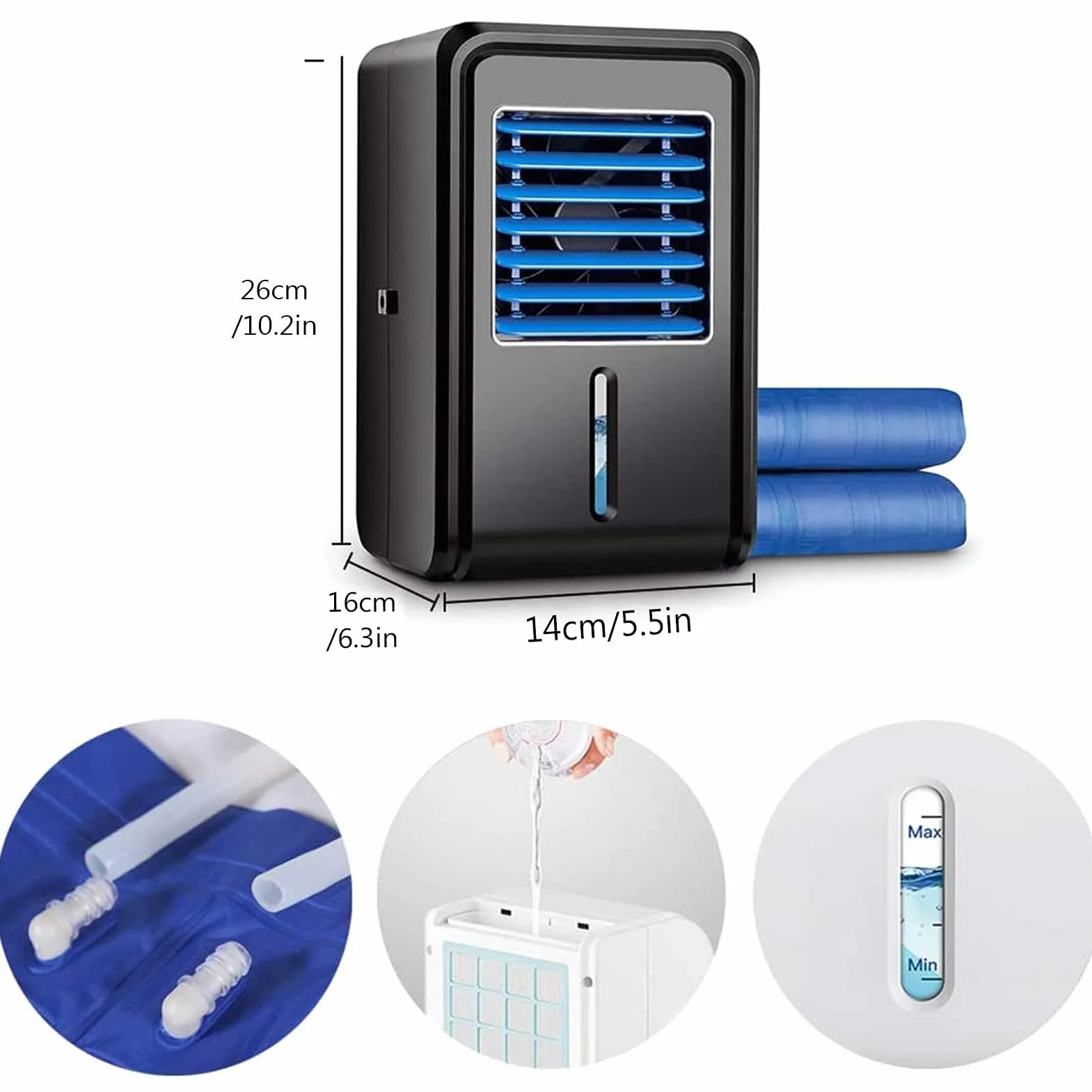 Colchón de Agua refrescante, colchón refrigerado por Agua con Control Remoto, Almohadilla de enfriamiento de Cama, cubrecolchón refrigerado de PVC, 63x27 Pulgadas