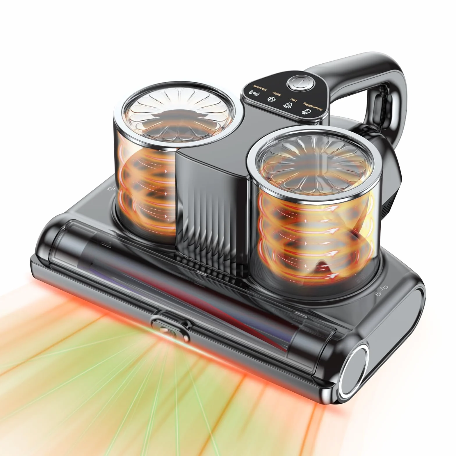 16Kpa Aspirador de Mano, Aspirador Antiácaros para Ácaros con Luz UV, 500W Handabsauger mit Kabel (Gris Oscuro)