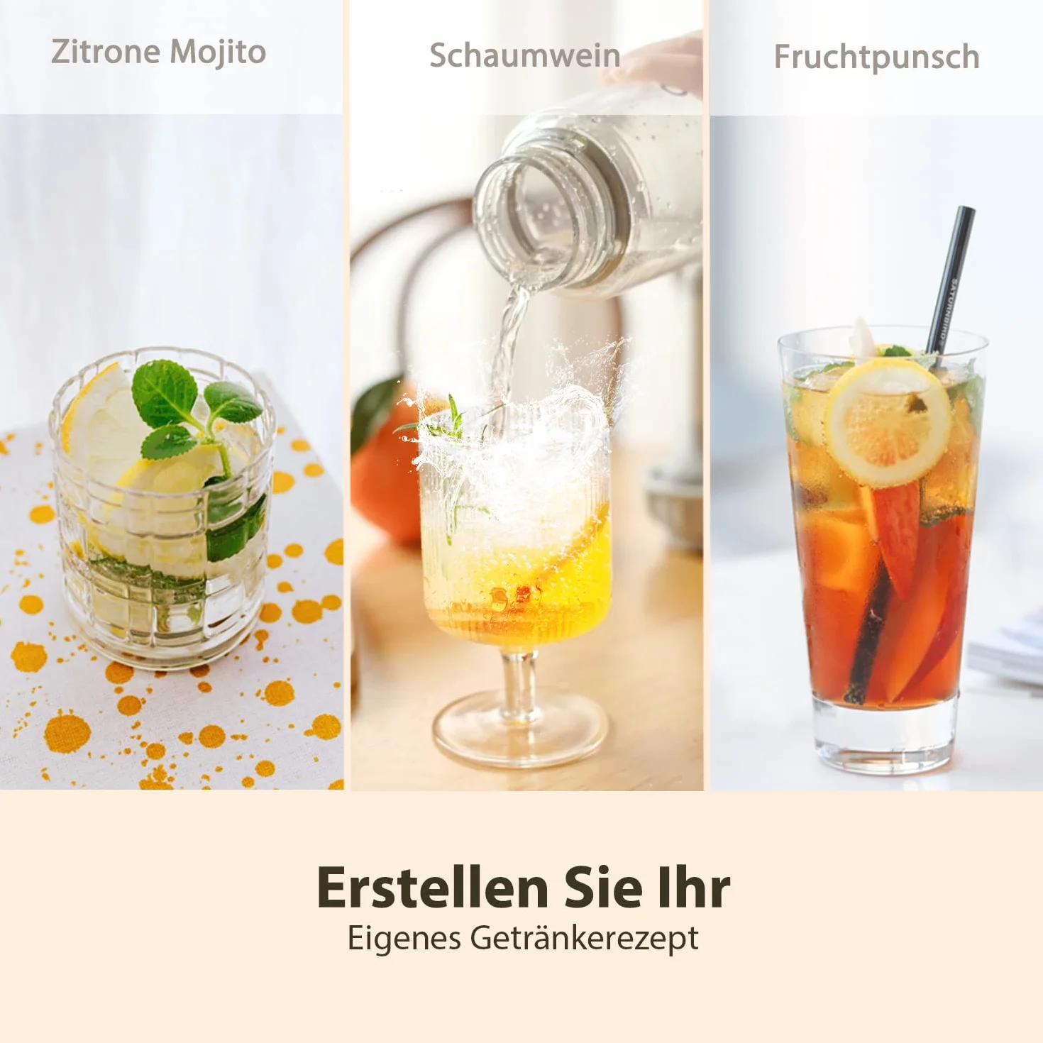 OTE Máquina de agua con gas portátil Doble capa PET Máquina de transmisión de soda portátil Segura 450 ml Personal PET Seltzer Stream Carbonatador Sin electricidad Sin BPA(no incluye cartuchos de Co2)
