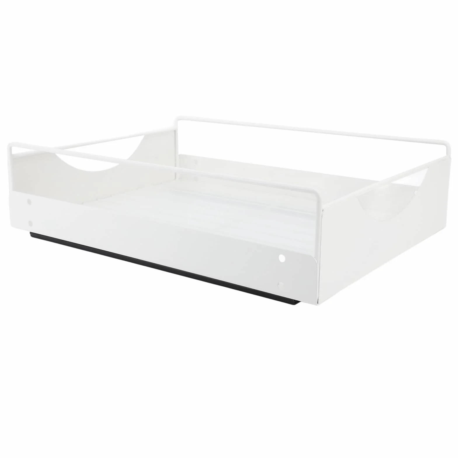 Organizador de Gabinete Extraíble, Estantes de Despensa Deslizables de 16 X 9 X 3,6 Pulgadas, Estante de Despensa con Cajón Deslizante para Cocina, (White)