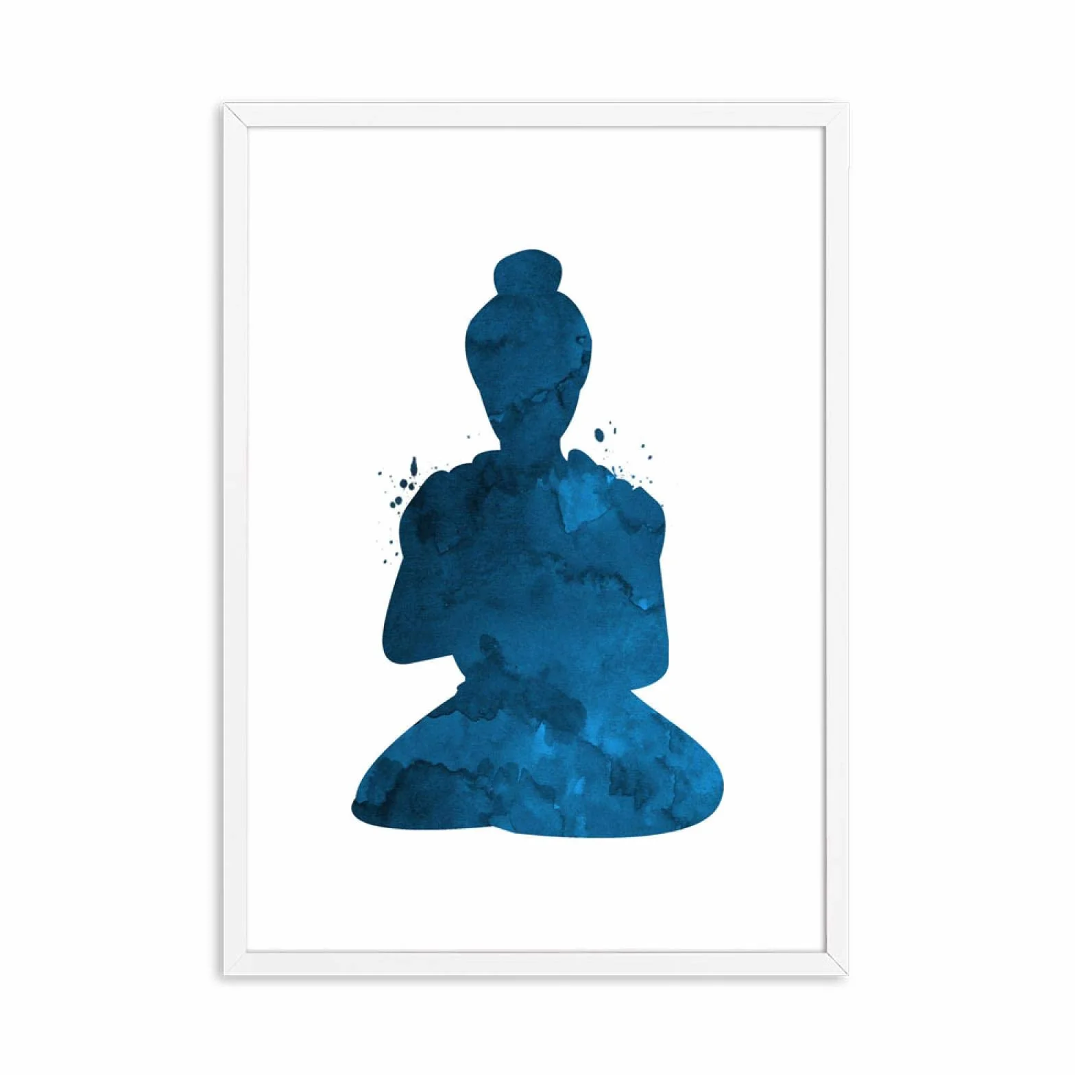 Meditación Lienzo Pintura Abstracta Estatua de Buda Loto Póster Buda Budismo Impresiones Póster para la habitación Decoración para el hogar Arte de la pared 70x90cm-3Pcs Sin marco