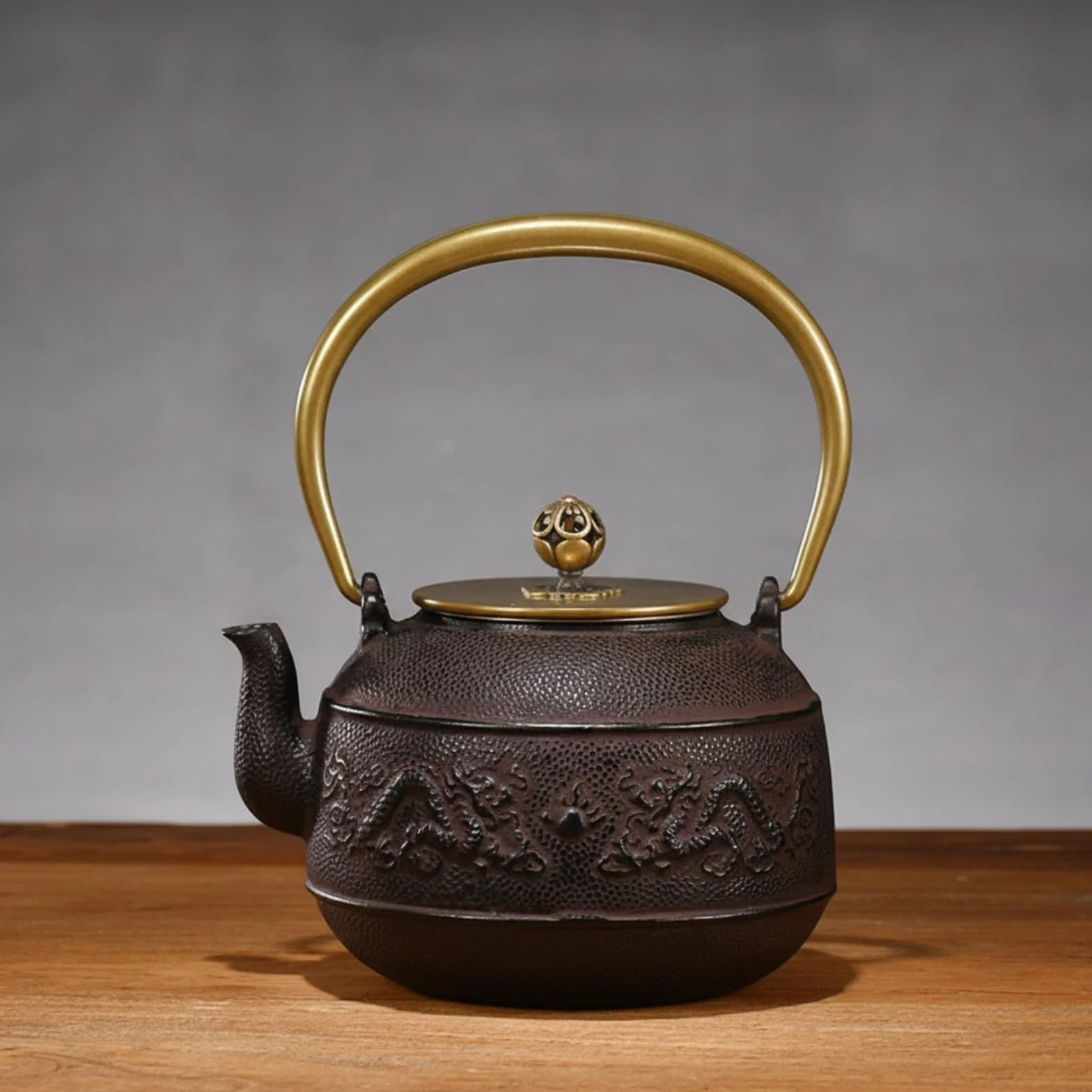 Tetera Hierro Fundido con Cesta para Infusiones Japonesa Tetera con Cesta para Infusiones Creativa Aficionados Al Té, Black, Chunsemanyuan