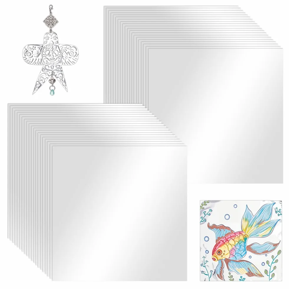 OLYCRAFT 100 hojas lámina de aluminio metal 15x15 cm 0,1 mm doble cara plateada para manualidades