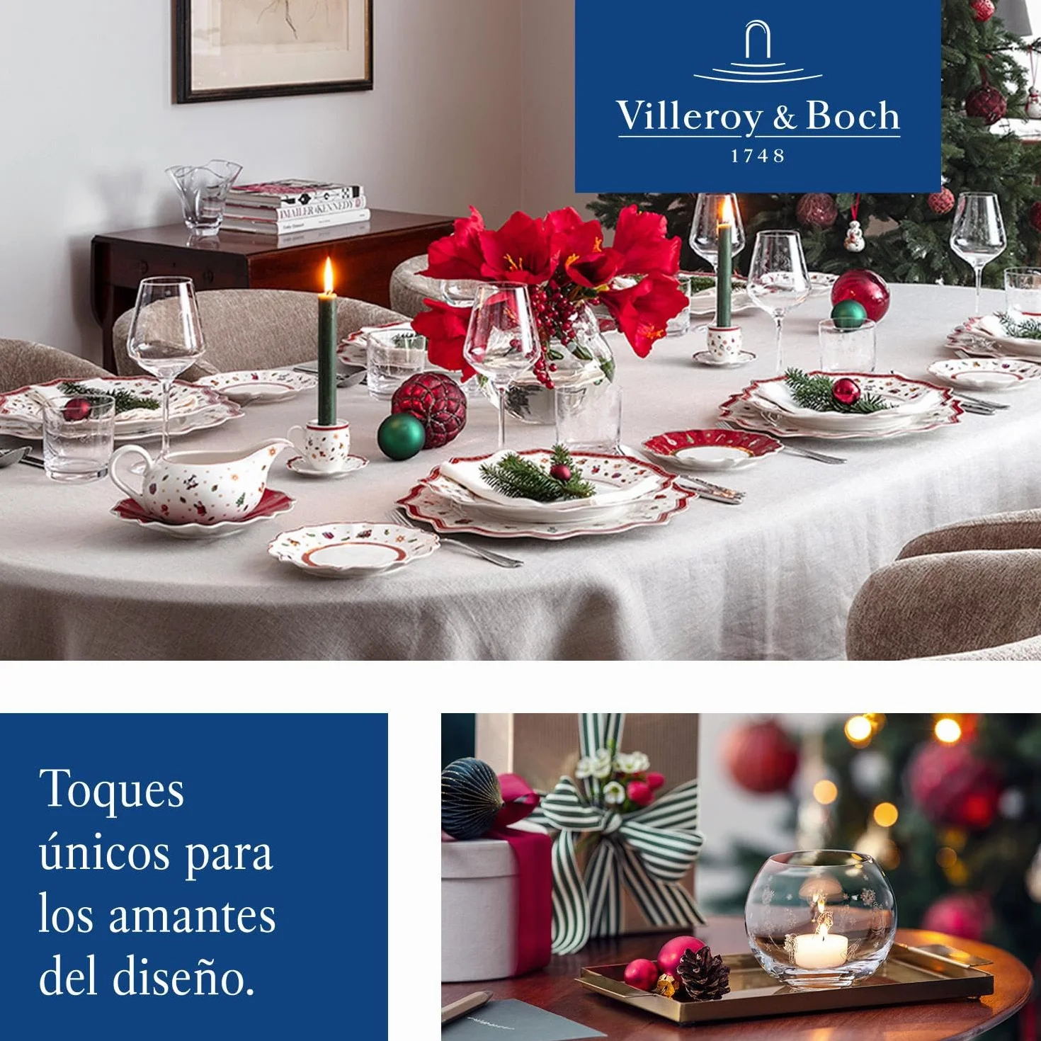 Villeroy & Boch 1485857281 Toy's Delight Breakfast for Two Servicio de desayuno para 2 personas, Porcelana Premium, Rojo, Juego de 6 piezas