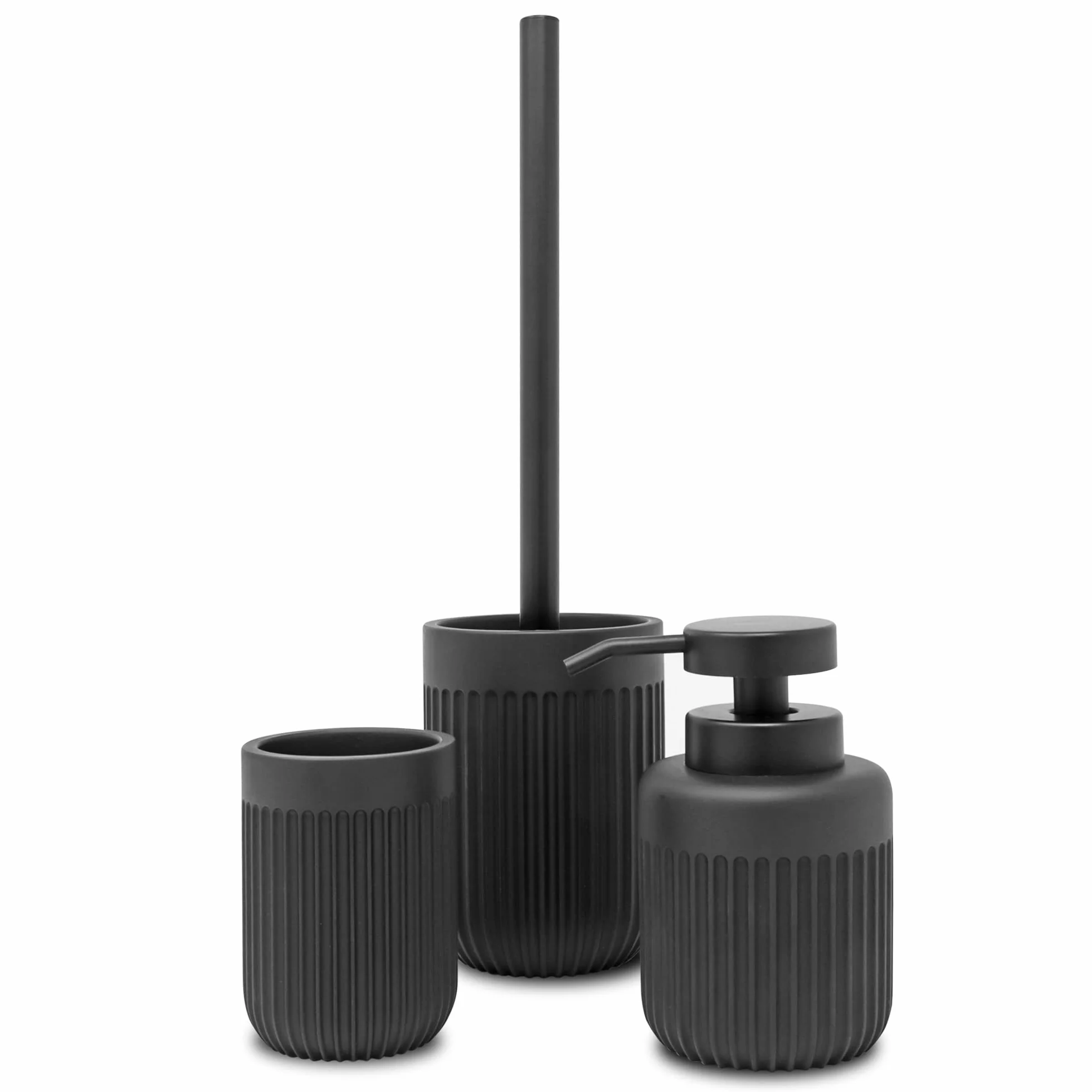 Vaso Cepillo Dientes Serie Urban Negro Mate Resina 7.2 cm x 9.7 cm