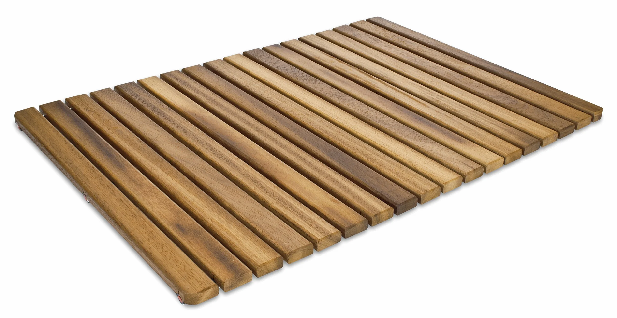 Tarima/Alfombra Flexible para Ducha y baño, en Madera de Teca (50 x 70 cm)