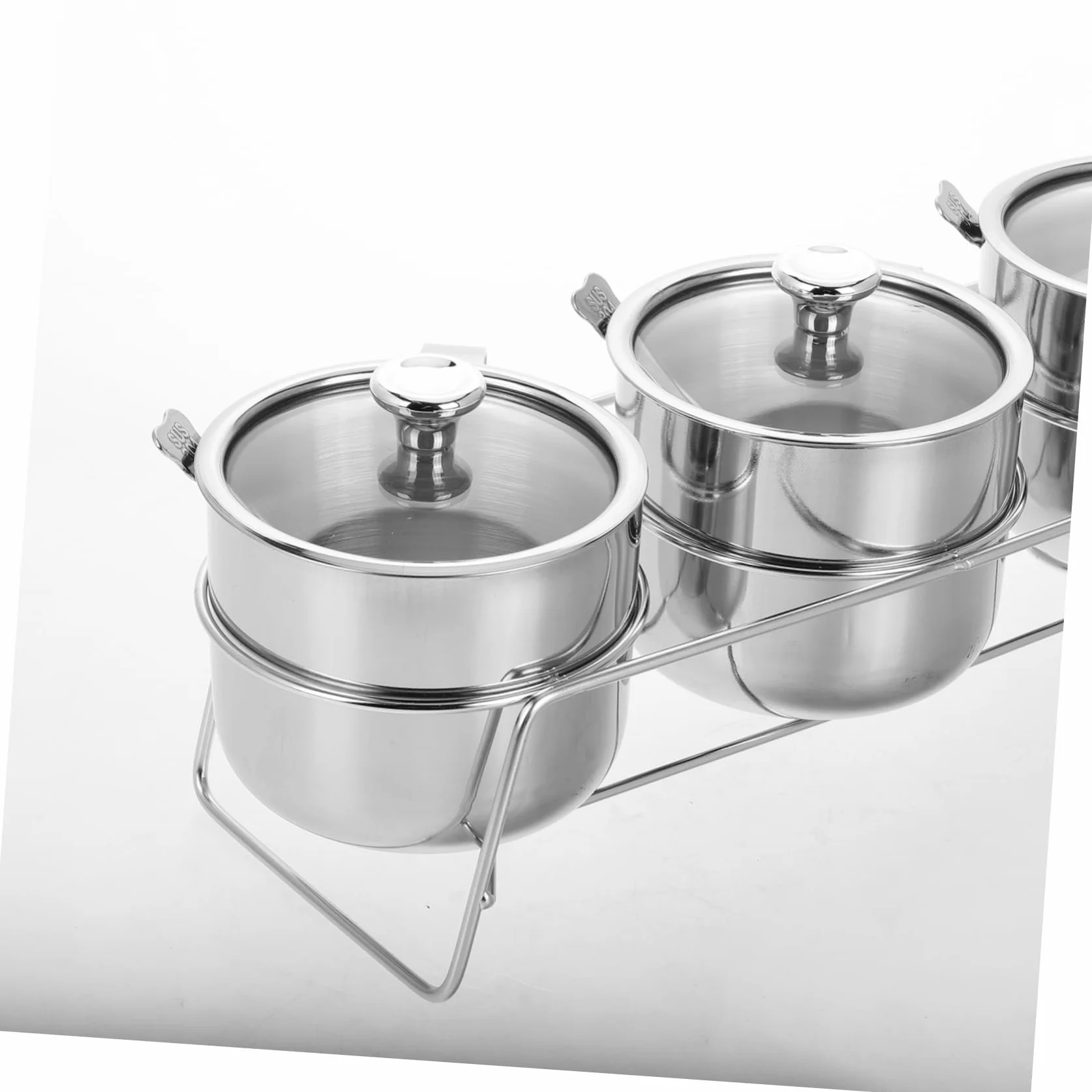 Alipis Tarros De Almacenamiento Inoxidable Frascos Con Tapa Contenedor De Sal y Azúcar Dispensador De Especias Estético