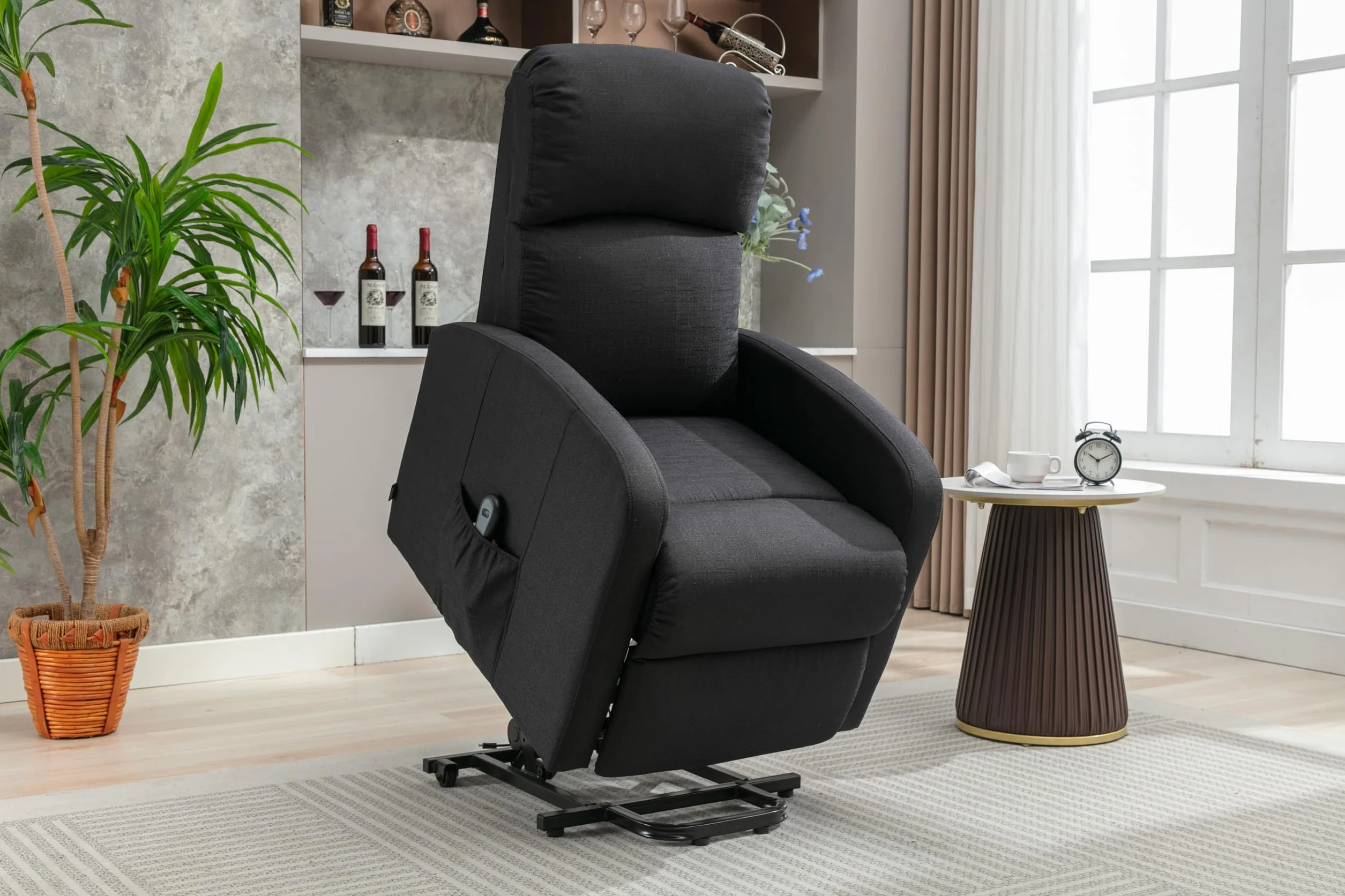 Astan Hogar Sillón Relax con Función Auto-Ayuda (Levanta Personas), Reclinación Eléctrica, Tapizado en Tela, Modelo Premium Plus AH-AR30630NG