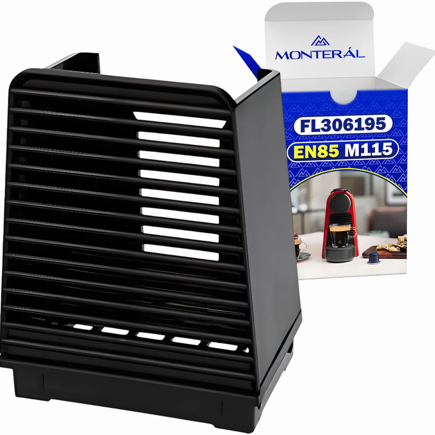 MONTERAL Contenedor de Cápsulas para Cafetera Compatible DeLonghi EN85 Magimix M115 Essenza Mini
