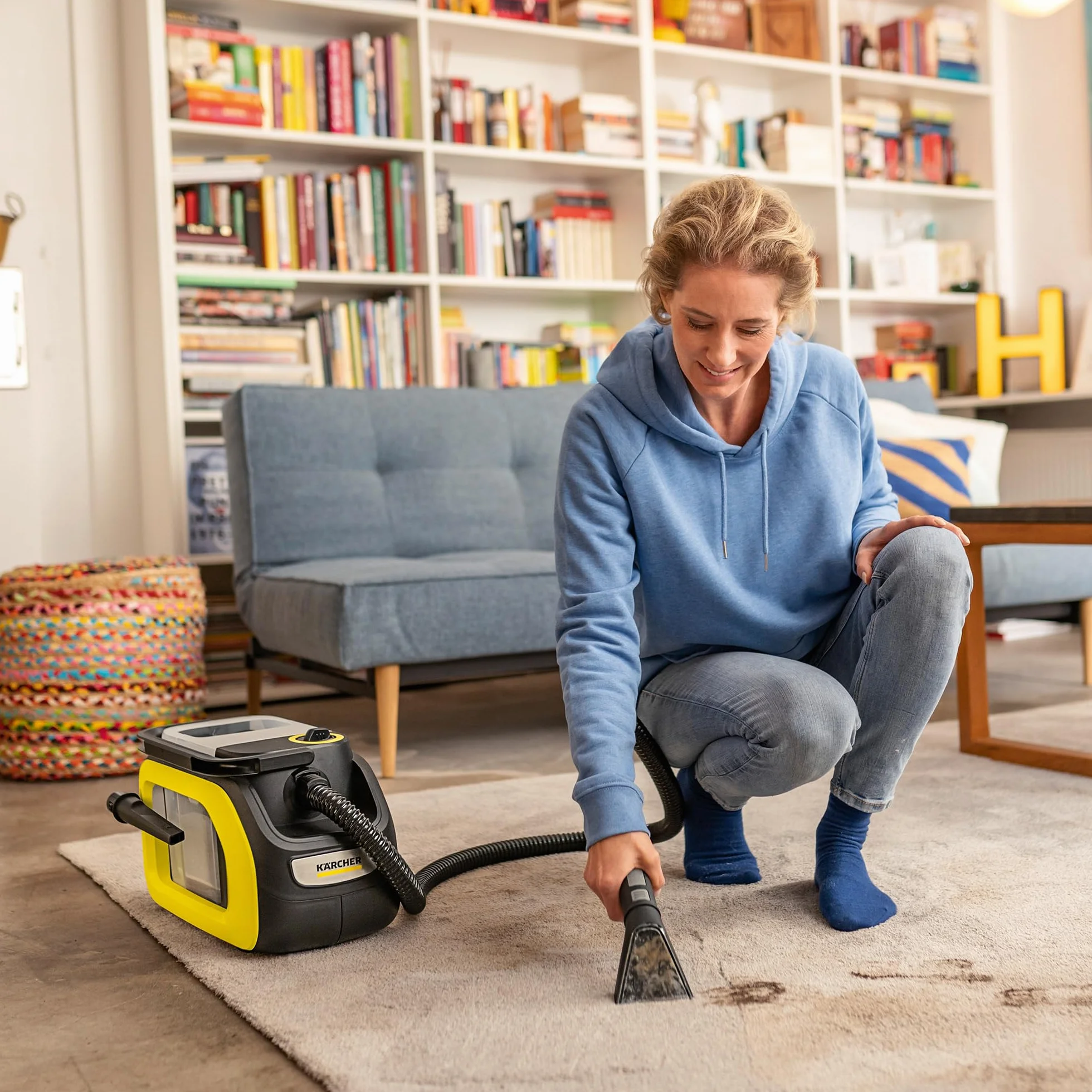 Karcher Lava-Aspiradora Se 3-18 Compact a Batería 18 V, Potencia: 200 W, Área: 6,5 M², Duración de Batería: 12-24 Min, Recipiente de Agua: 1,6 L, Funciona con la Batería 18 V, Batería no incluida