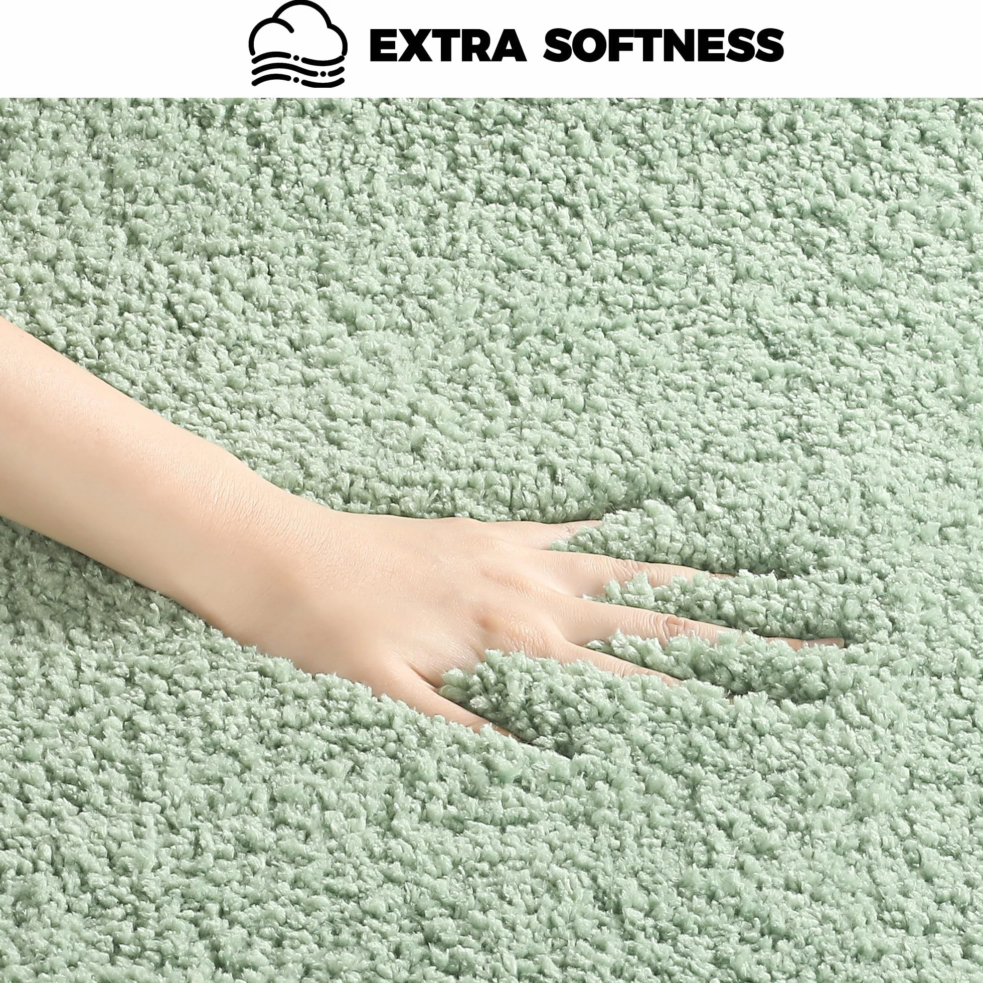 Alfombra de Baño Antideslizante 50x80 cm Microfibra Lavable Absorbente