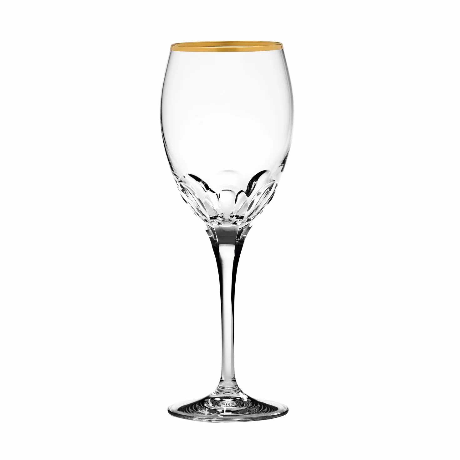 Arnstadt Kristall - Copa de Vino Tinto Harmony (24 cm, Cristal soplado artesanalmente, Pulido a Mano, Hecha a Mano en Alemania, Incluye Borde de Oro de 21 Quilates)