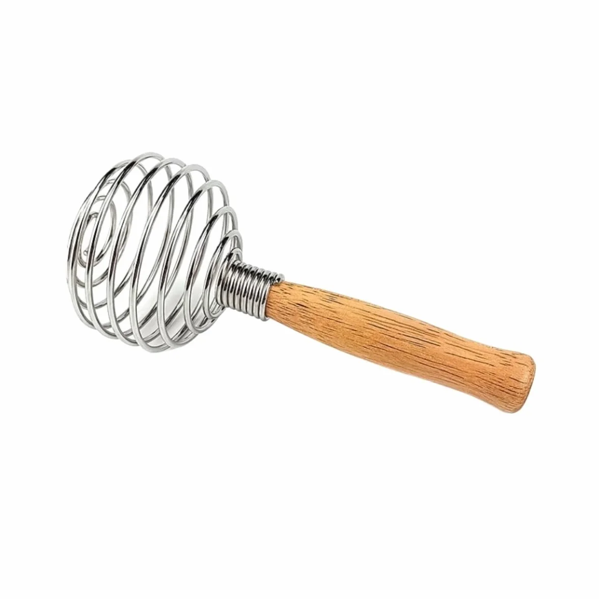 Batidor Varillas Cocina Batidor De Huevos De Acero Inoxidable, Mezclador De Crema con Mango De Roble, Cocina Casera, Batidor Manual De Harina De Huevo Barillas Batir Batidor De Huevo