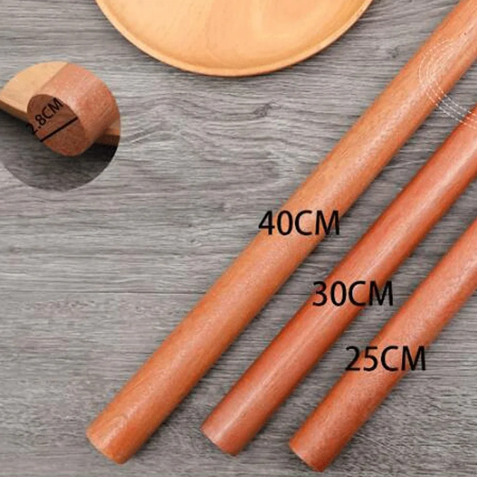 Rodillo de madera Rodillo para masa Rodillos de amasar, rodillo de amasar de madera vertical, herramientas for hornear de madera de haya, Pin de pelado de madera(25cm)