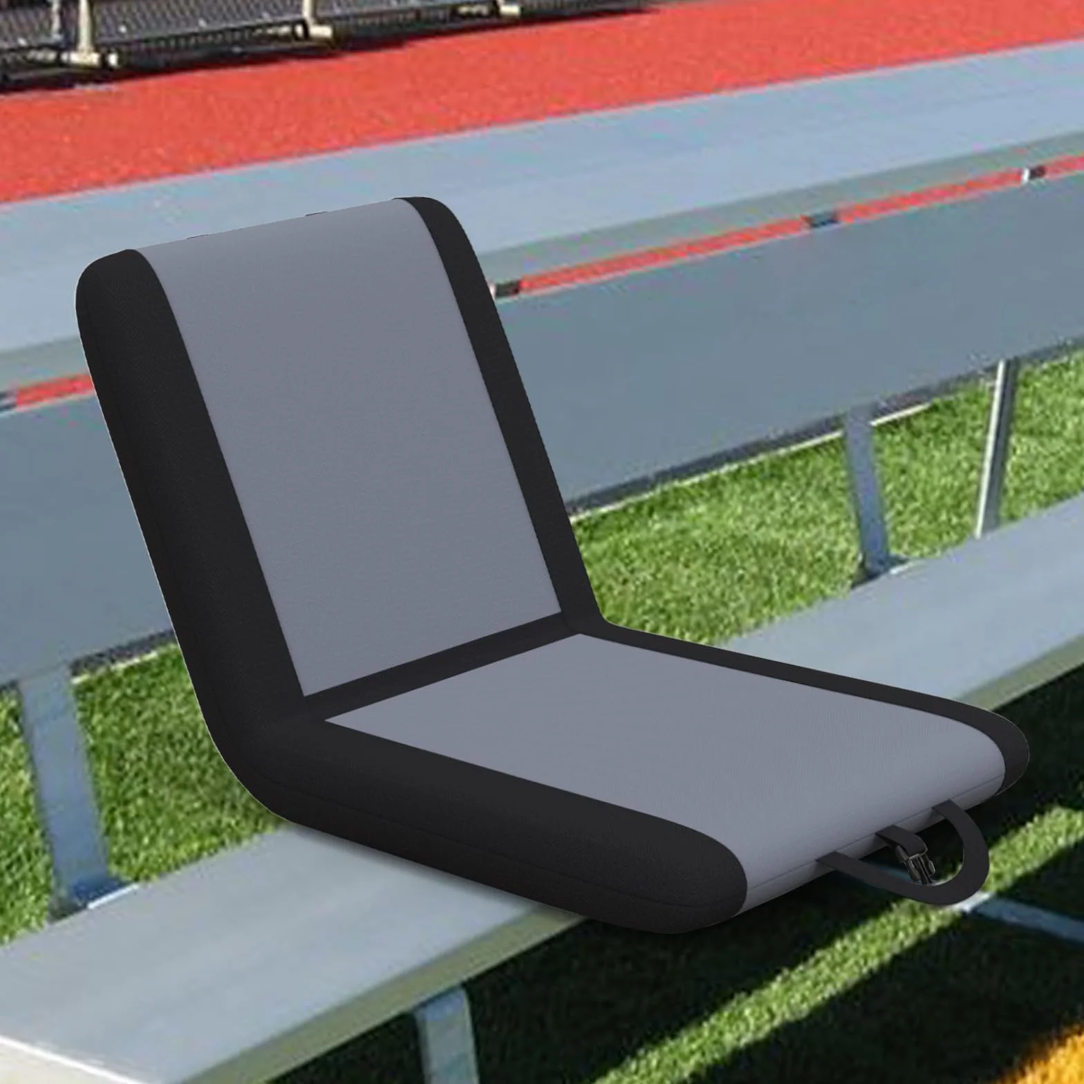 GOPLUS Silla de Suelo Plegable, Asiento de Estadio Portátil con 6 Posiciones de Reclinado, Asa Portátil, Cómodo Cojín, Silla Reclinable con Respaldo, para Eventos Deportivos, Camping