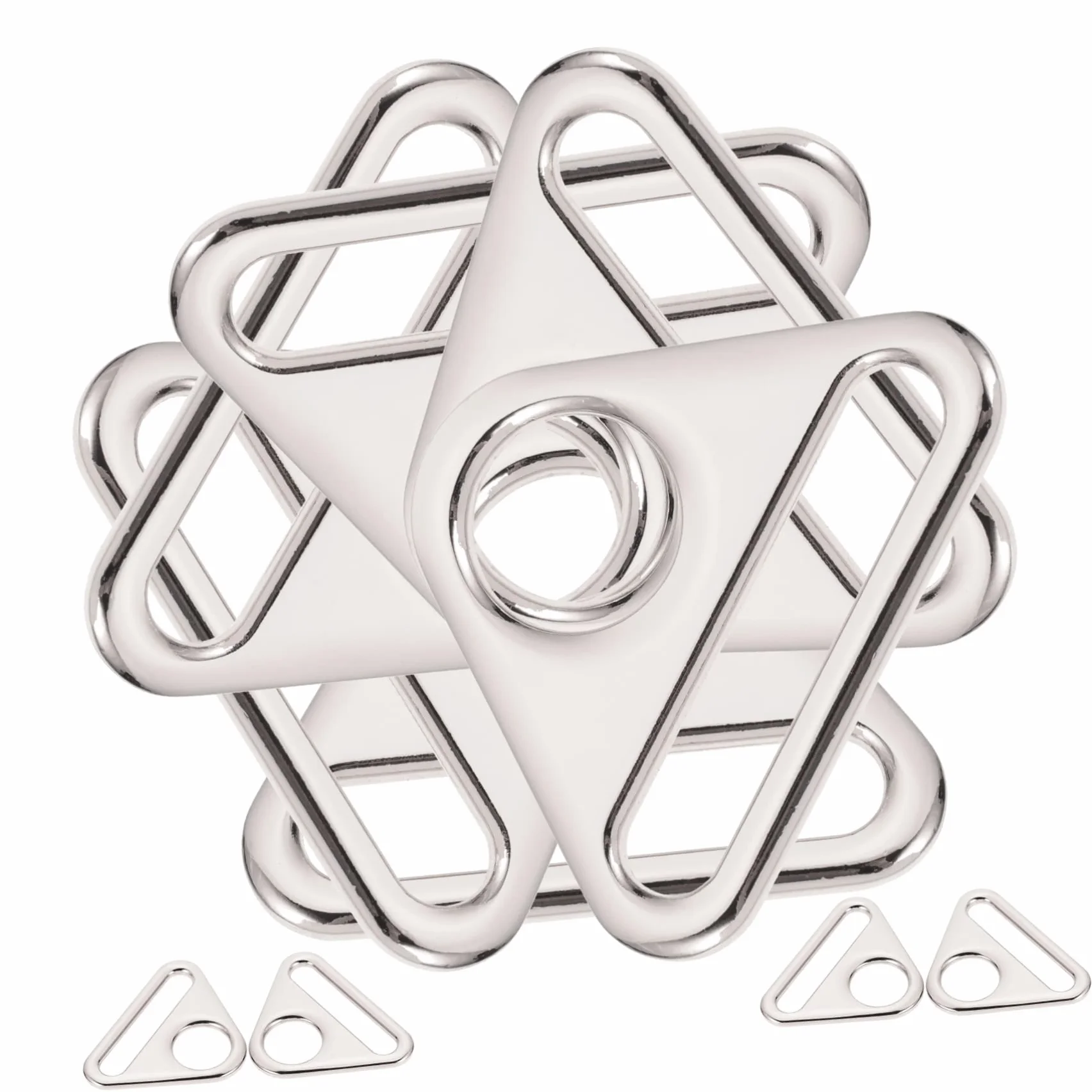 SHINEOFI 30piezas Hebillas De Triángulo Ajustables Para Manualidades Para Mochilas Suspenders y Proyectos De Costura Reemplazables y Fáciles De Usar