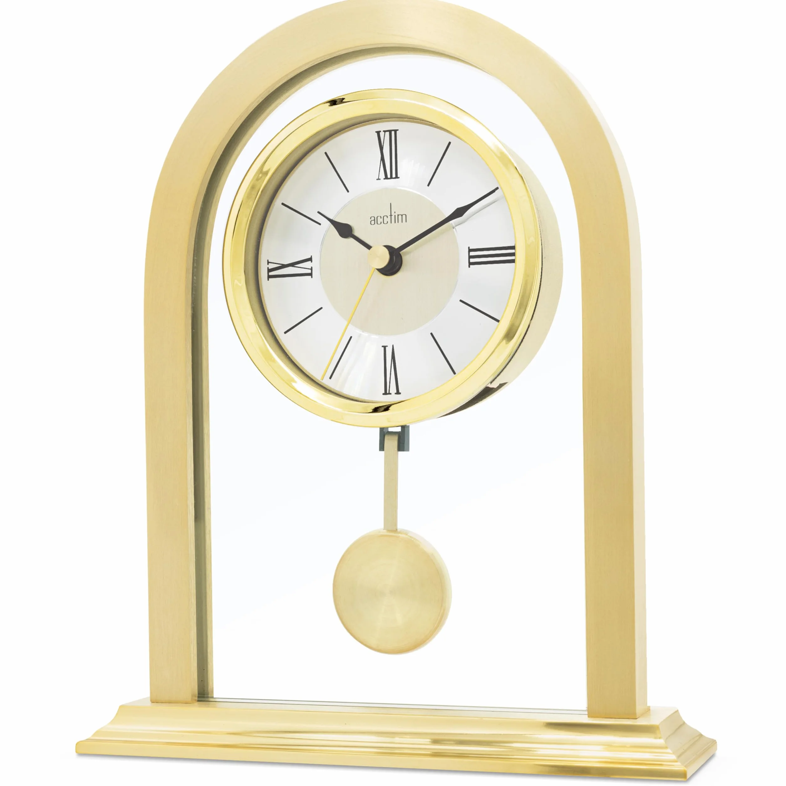 Reloj de mesa Colney de Acctim (modelo 36938), de metal y cristal, color dorado