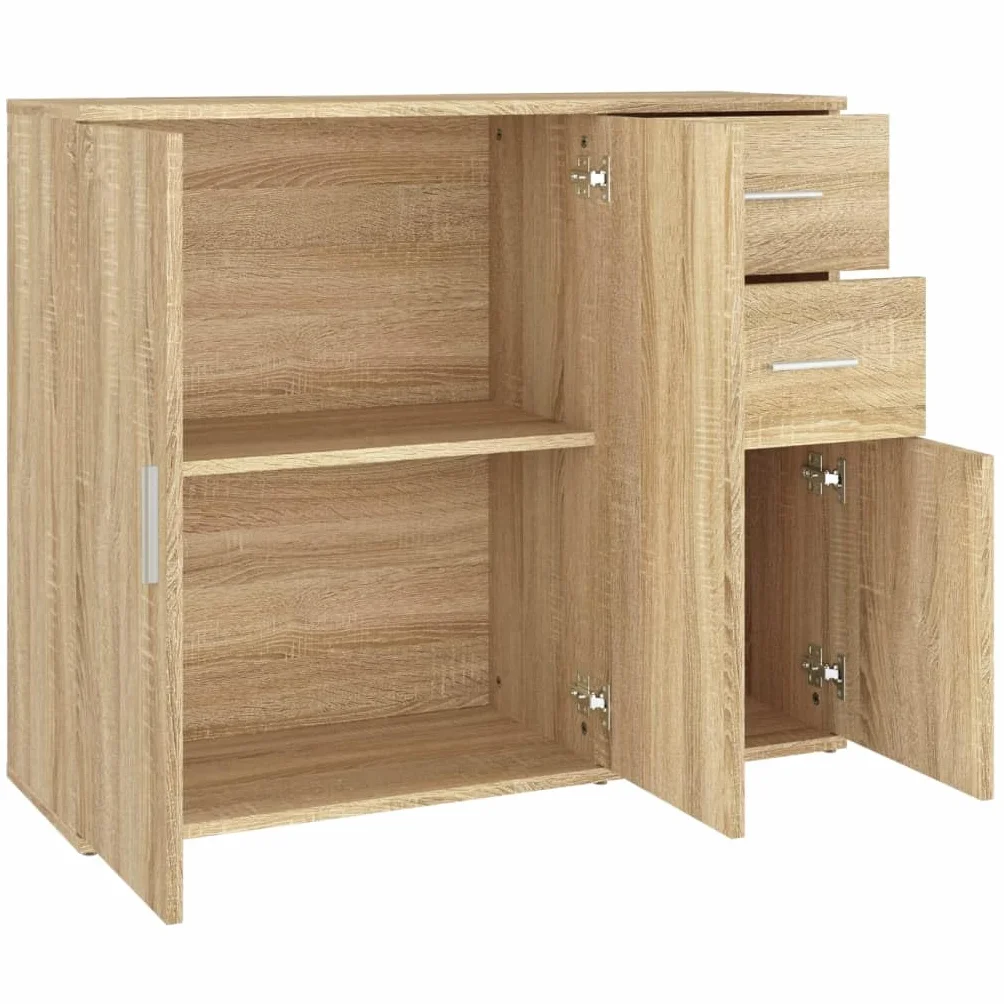 vidaXL Aparador Roble Sonoma 91x29,5x75 cm