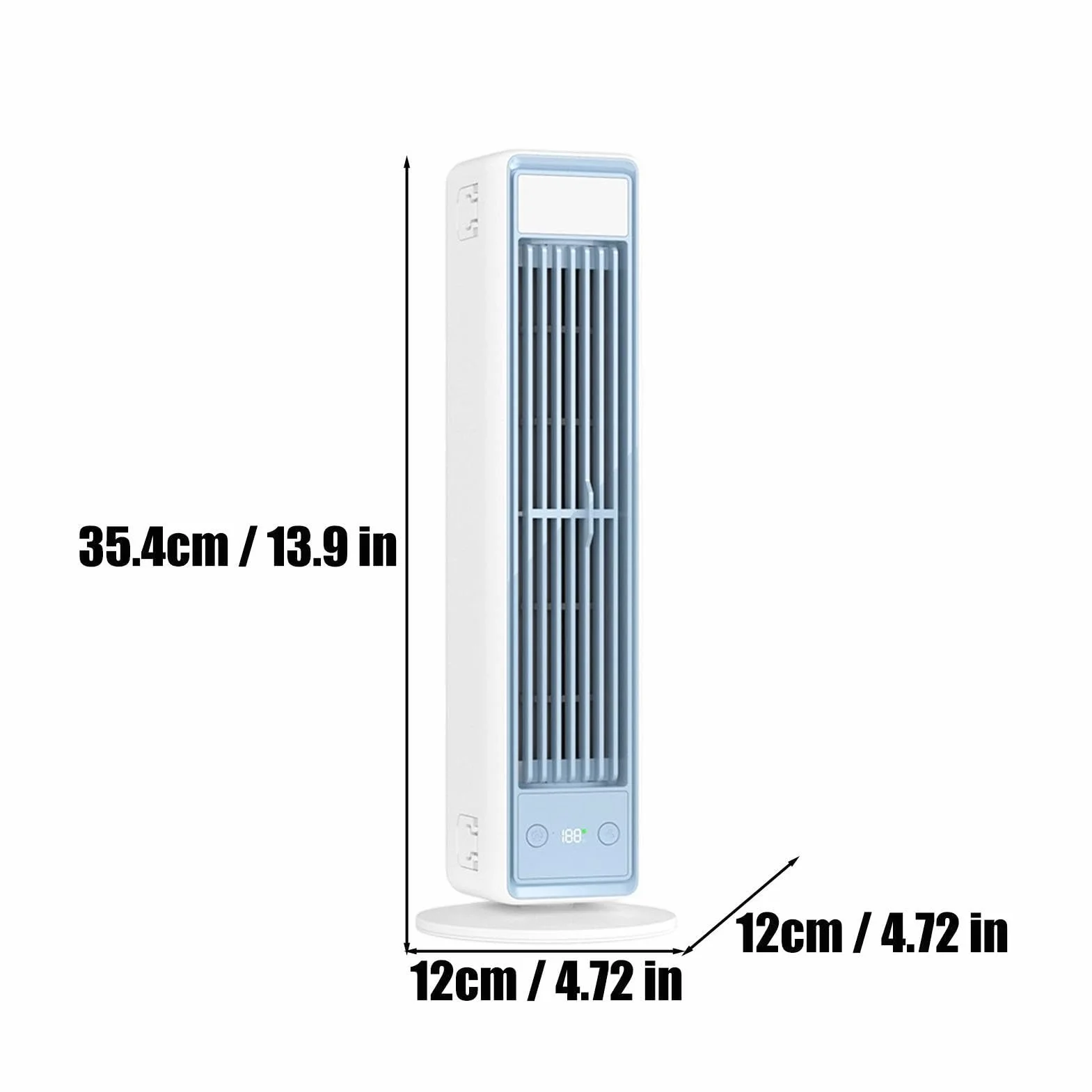 Genérico Torre Inteligente 4 Velocidades Carga USB Oscilante | Ventilador de dormitorio para cocina garaje autocaravana casa salón interior exterior