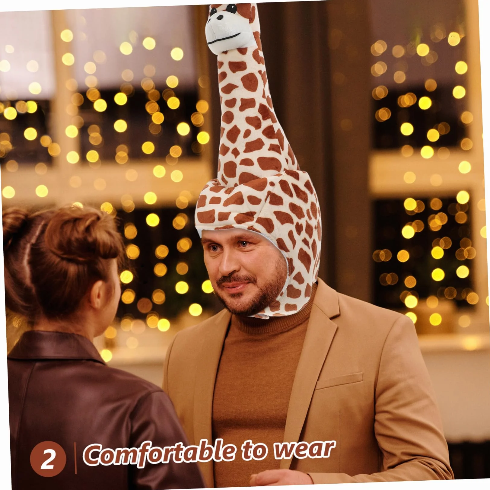 Hemobllo Sombrero De Giraffe De Peluche Divertido Para Fiestas Accesorio De Carnaval y Fotografía Diseño Lúdico Para Adultos