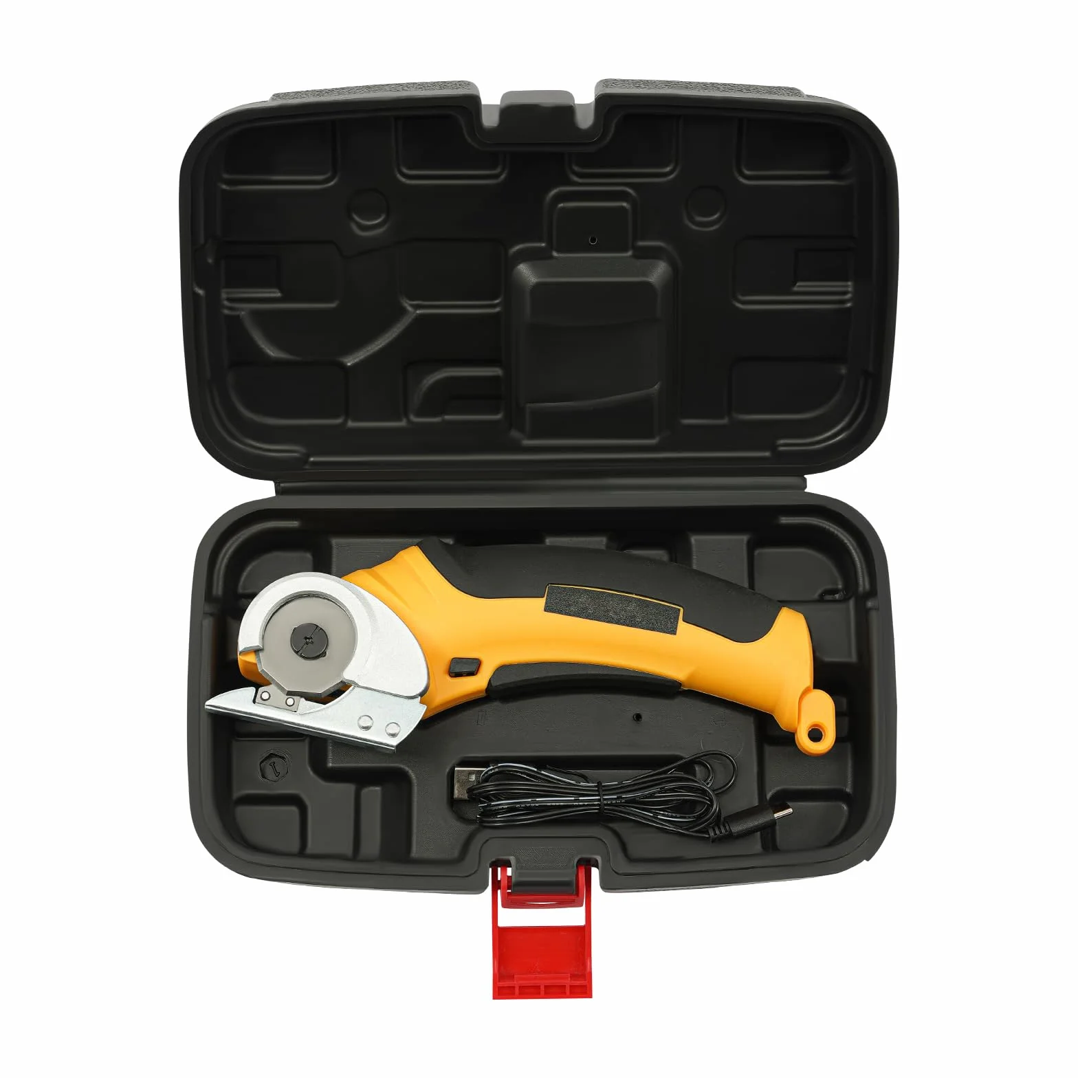 Tijeras de tela eléctricas inalámbricas – Práctico cortador de tela, motor sin escobillas, corta tela, algodón, alfombra de hasta 3 mm, para manualidades, costura