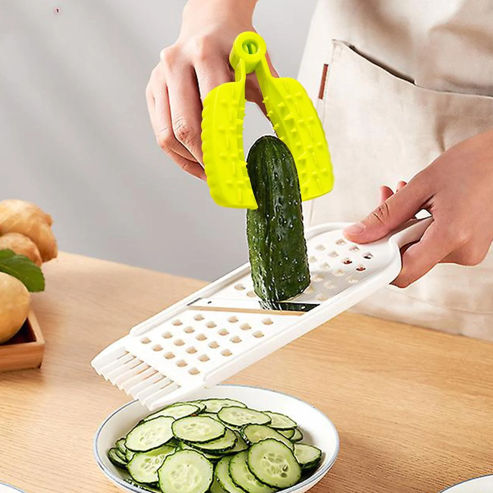Protector de dedos para cortar alimentos - Protector de manos de cocina antideslizante
