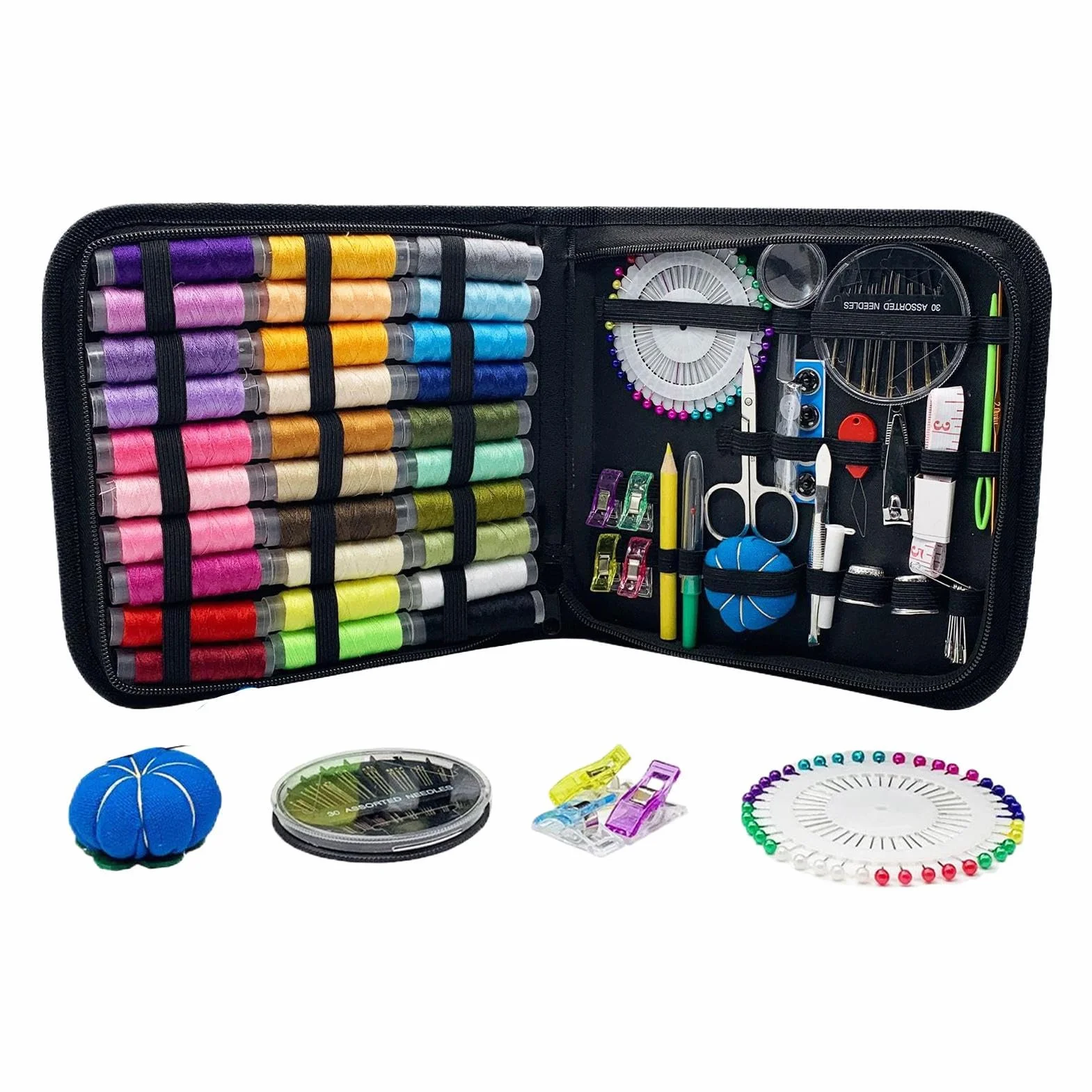 Kit de Costura para el Hogar Estuche Completo De Agujas Para Viaje | Accesorios de Bordado para Principiantes, Herramienta de Costura a Mano para Esposa y Adultas