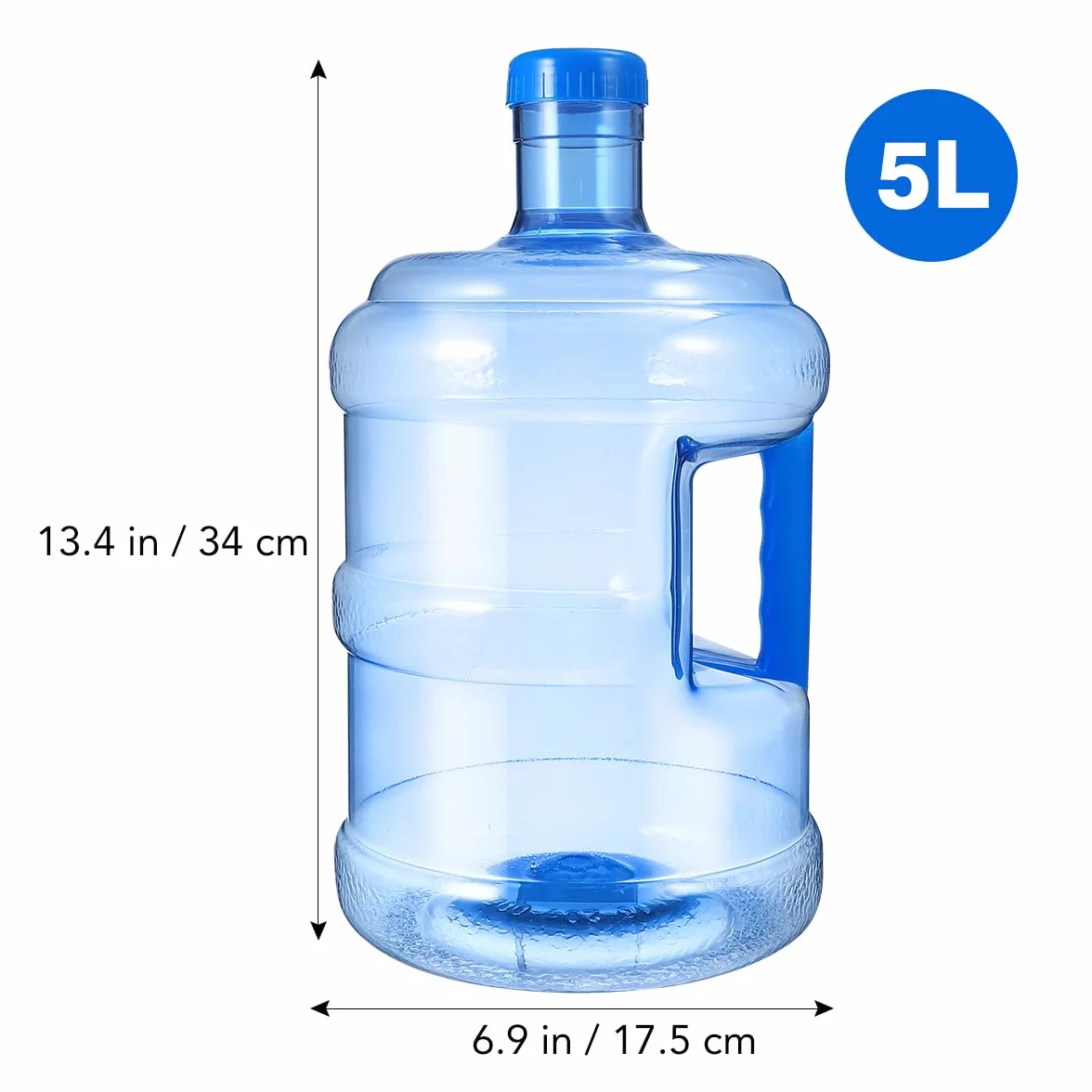 ULTECHNOVO Jarra de agua de 1.3 galones, botella de agua de 1.3 galones, jarra de agua de plástico reutilizable a prueba de fugas con asa, jarra de agua de mano de gran capacidad para el hogar,