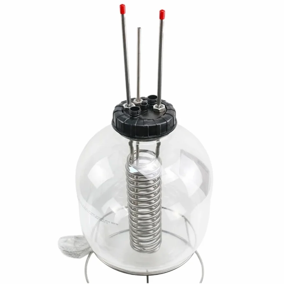 Enfriador de mosto de 1 pieza: serpentín de enfriamiento/calentamiento de acero inoxidable for controlar la temperatura del barril en la elaboración casera de cerveza.