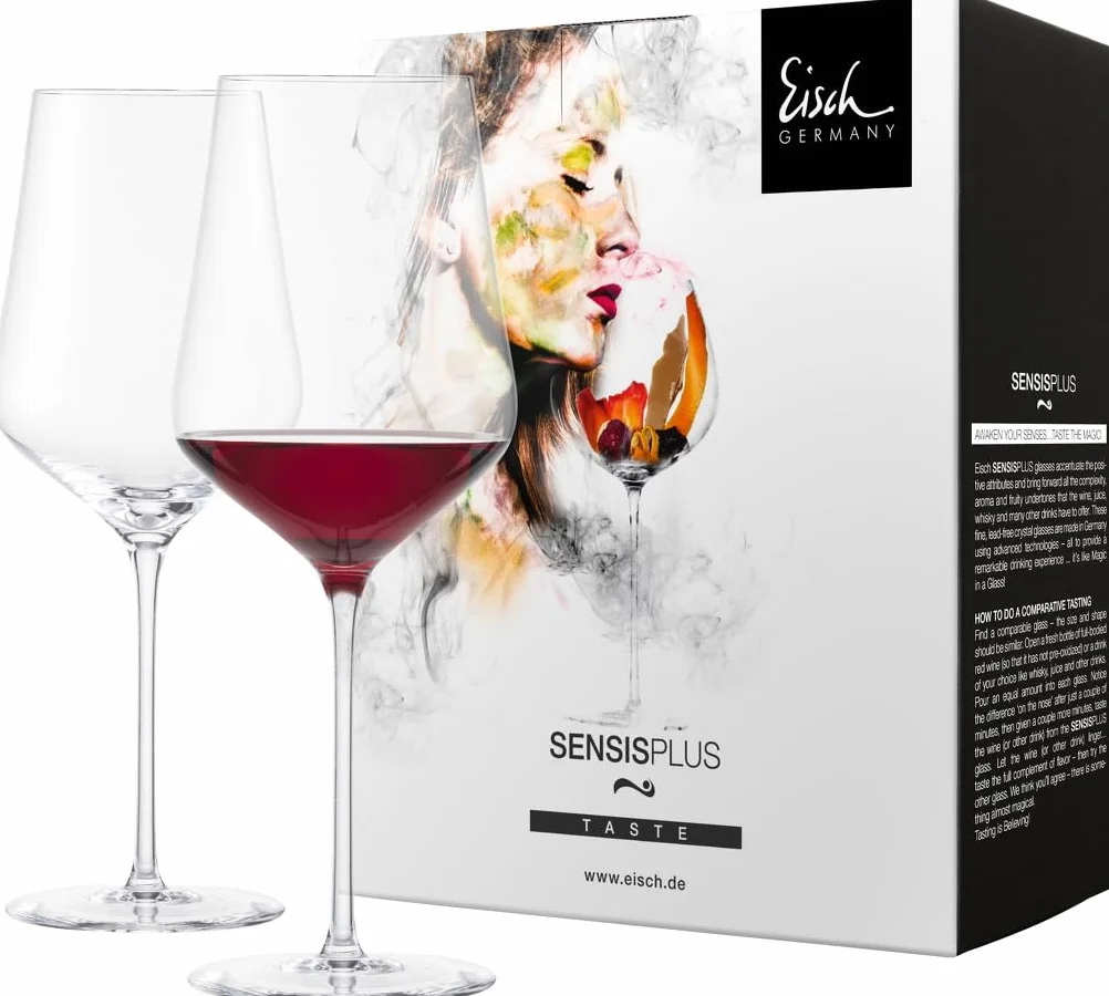 EISCH Copas de vino tinto burdeos Sky Sensisplus (2 unidades) | Copas de vino para vino tinto, aptas para lavavajillas, fabricadas en Alemania