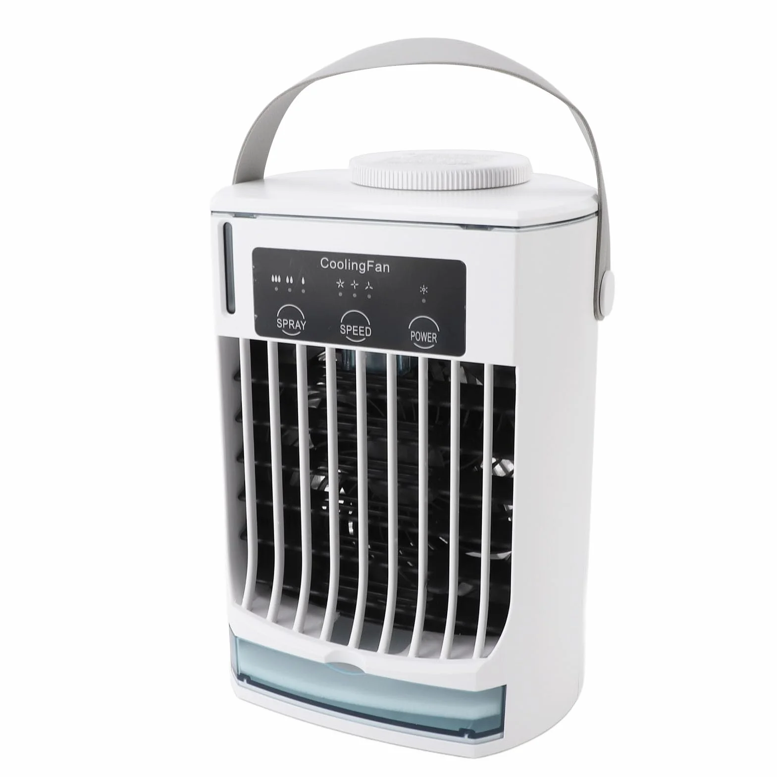 Irfora Aire Acondicionado Portátil, Enfriador de Aire Evaporativo USB Personal, Ventilador de Refrigeración Ajustable para el Hogar, Oficina, Camping con Tanque 500ml