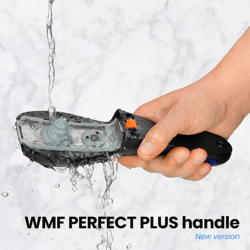 WMF Repuesto Mango de Tapa de Olla Express 08.9560.9200 Compatible con Toda la Gama WMF Perfect Plus, para Ollas de 22cm de diámetro, Color Gris con Vávula de Dos Anillas