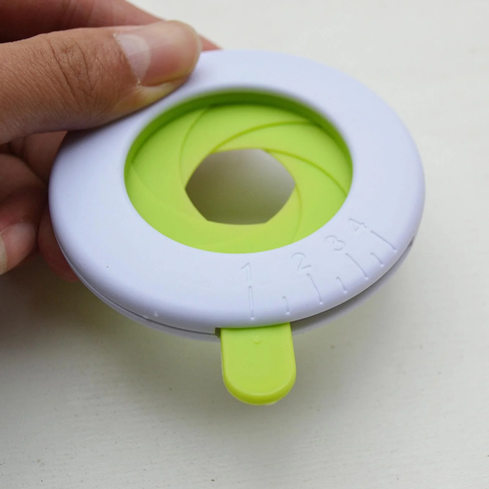 Herramienta de medición de pasta ajustable 7.8cm, dispositivo control porciones 1-4 raciones