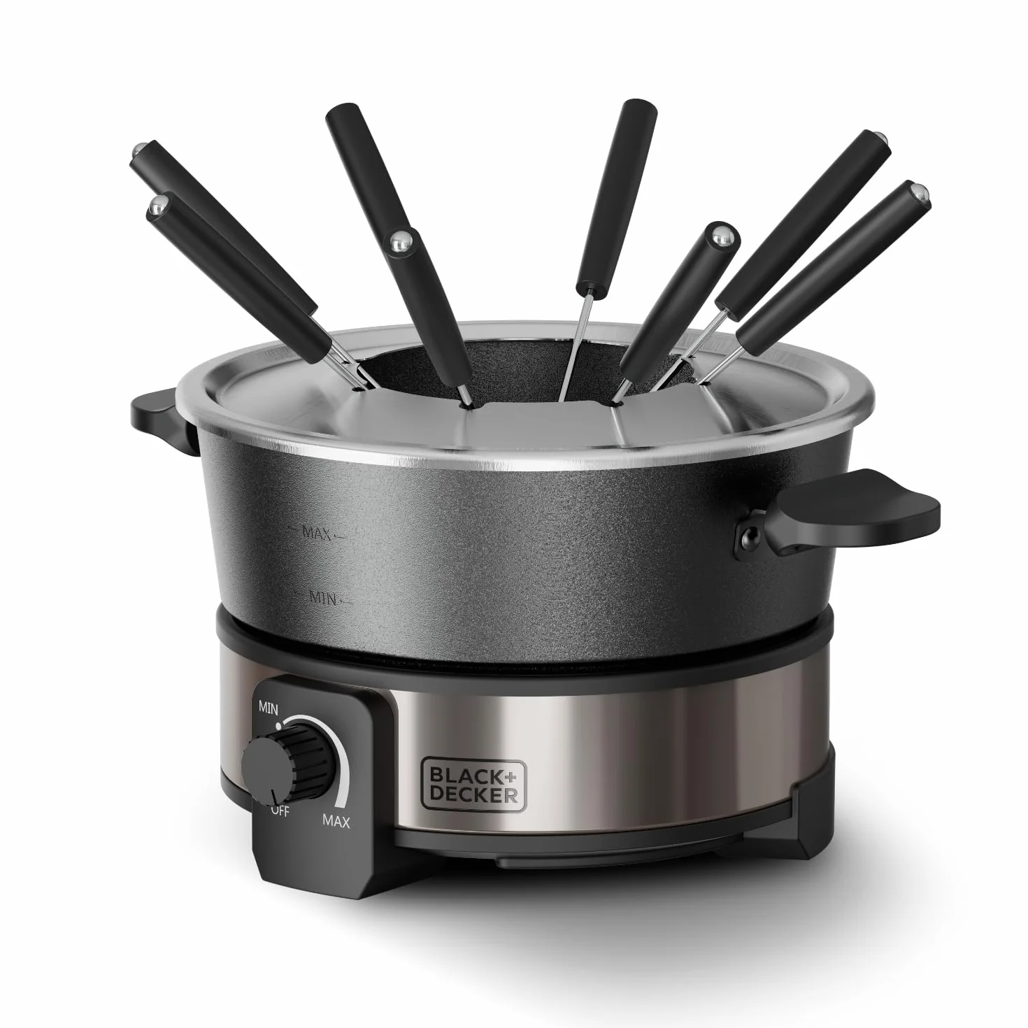 BLACK+DECKER - Fondue Eléctrica 1000W, 2L, 8 Personas, Termostato 200°C