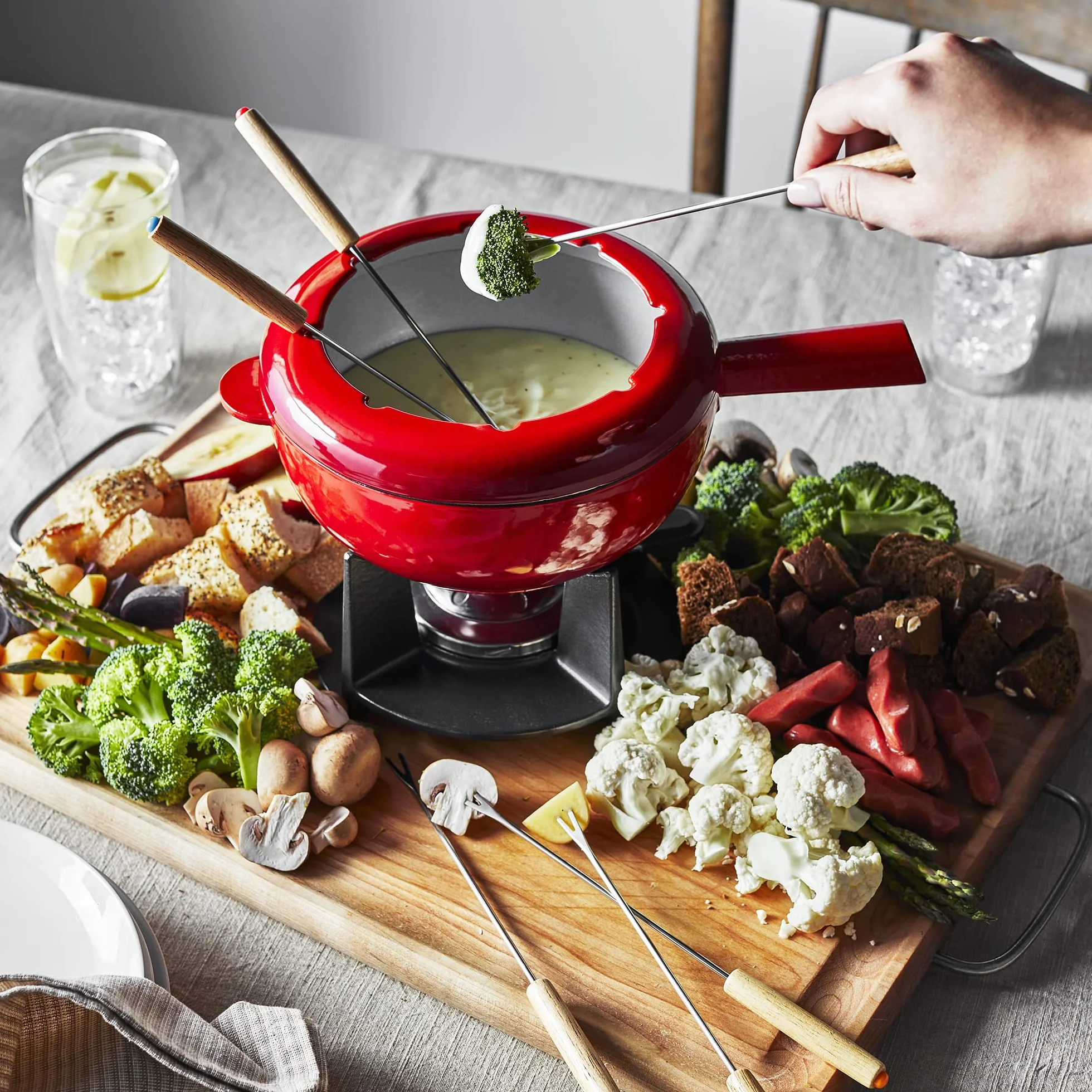 ZWILLING Hierro Fundido Juego de Fondue, Rosso