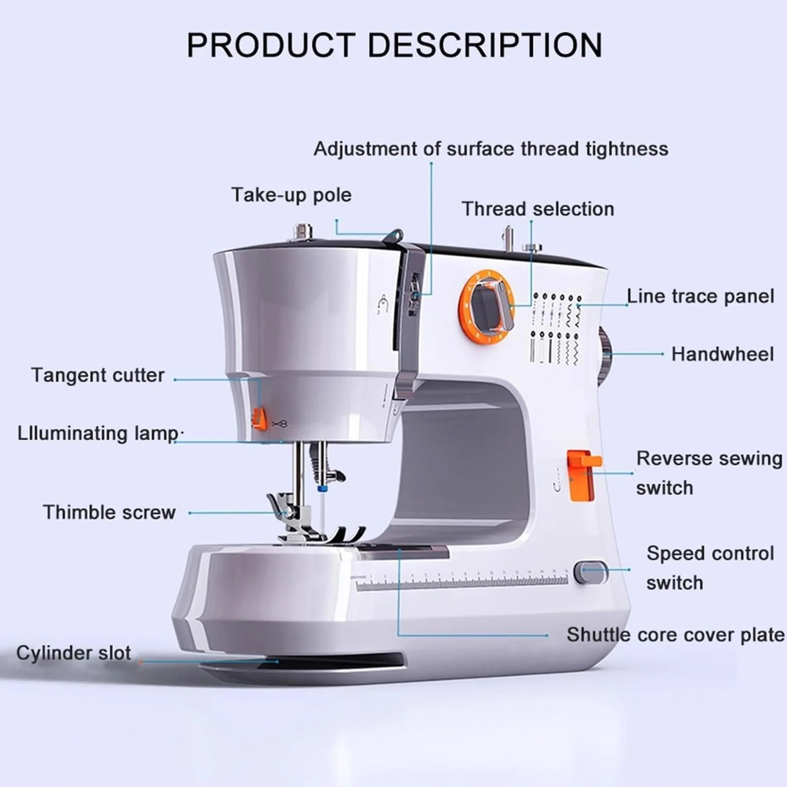 Máquina de coser portátil con pedal de pie, mini herramienta eléctrica de doble aguja, 12 puntadas, para reparación de telas en el hogar y control de velocidad, ideal para proyectos de reparación
