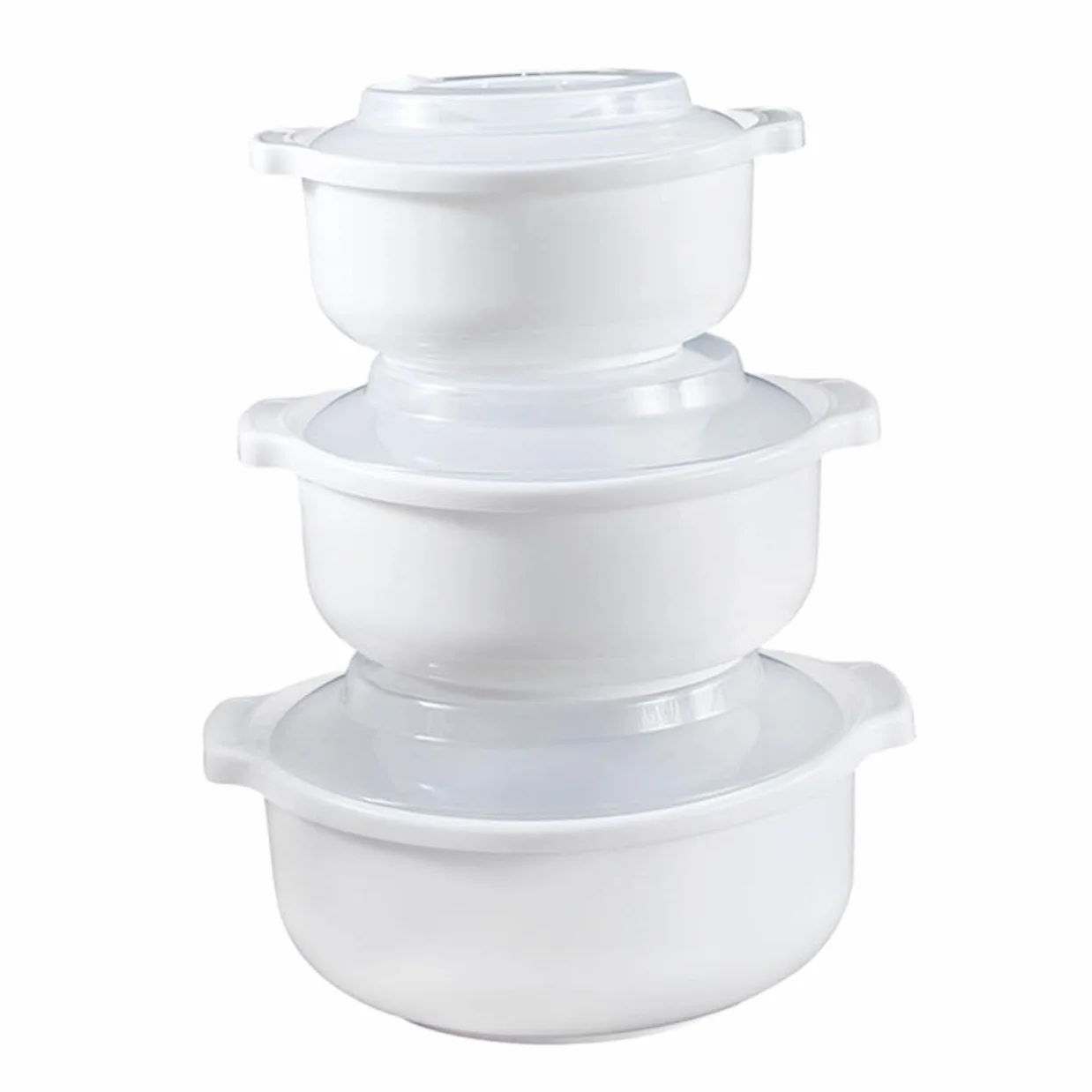 3 Piezas Recipientes para Alimentos con Tapa Transparente Aptos para Microondas y Refrigerador Envases de Resistentes y Multifuncionales para Cocina y Conservación de Comida