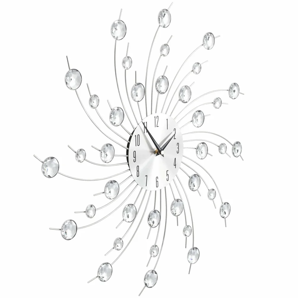Reloj de pared con movimiento de cuarzo, 50 cm de diámetro, marco de aluminio, diseño moderno para salón, cocina, oficina, movimiento analógico silencioso, funciona con pilas
